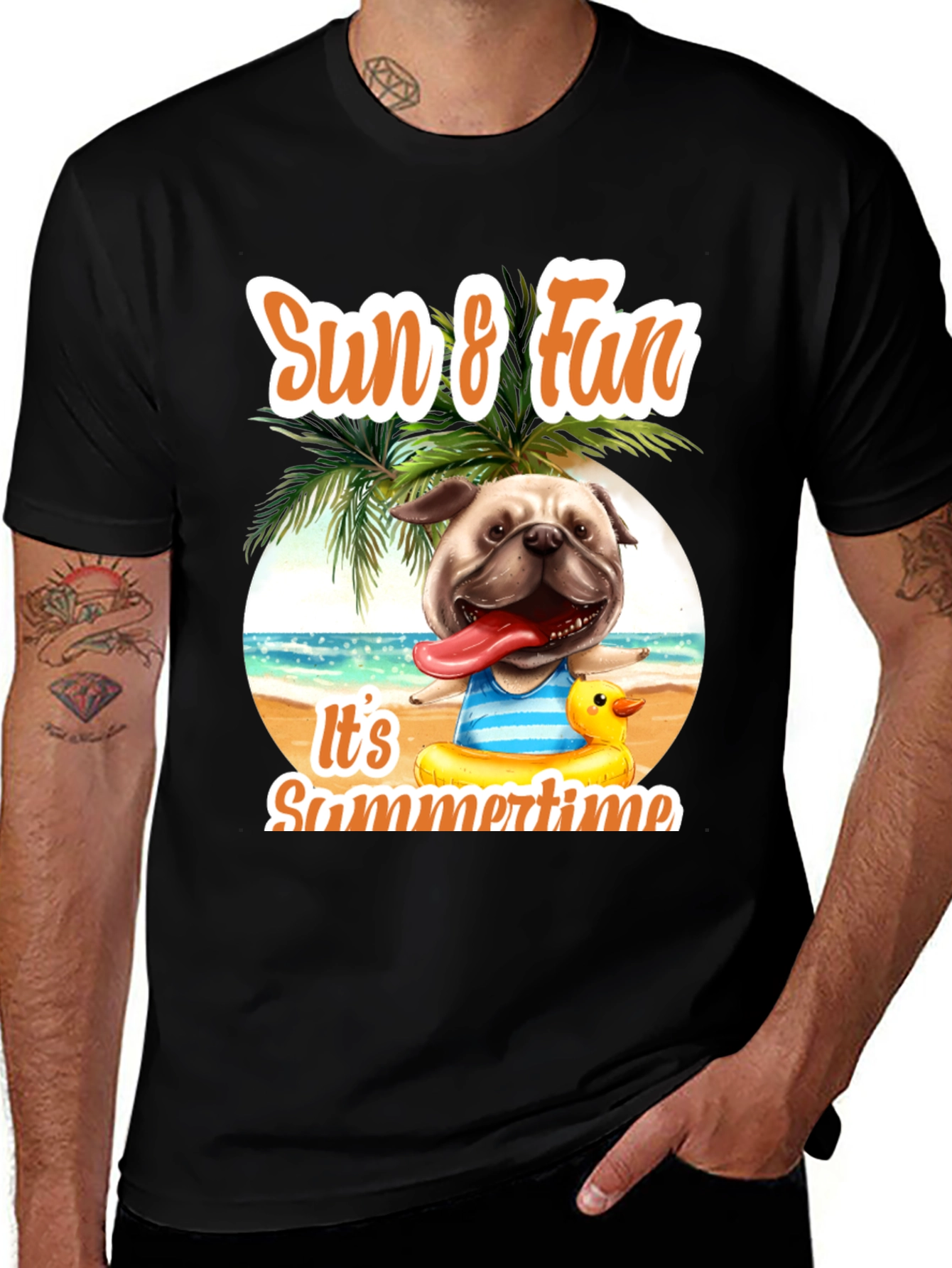 Summer Pug T-Shirt: Sun & Fun Design