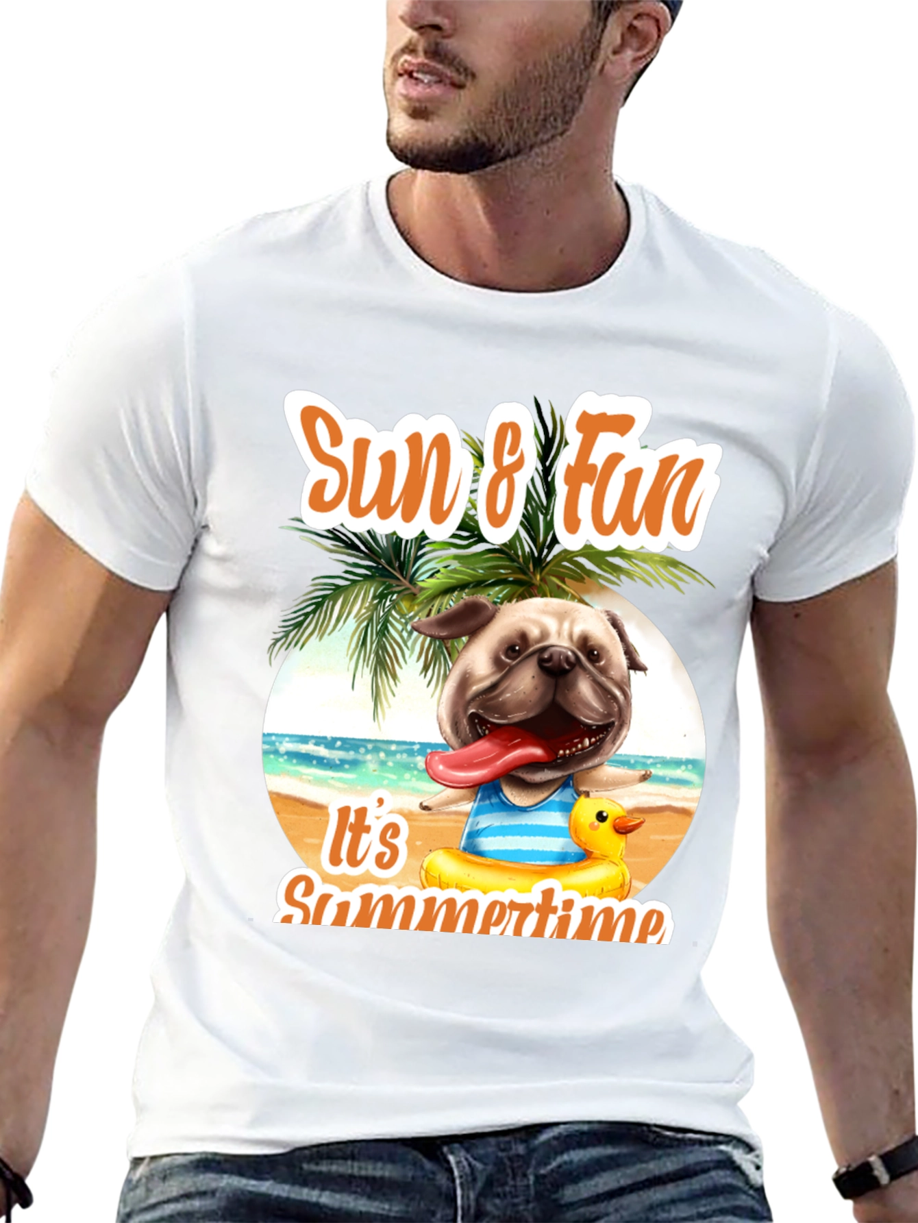 Summer Pug T-Shirt: Sun & Fun Design