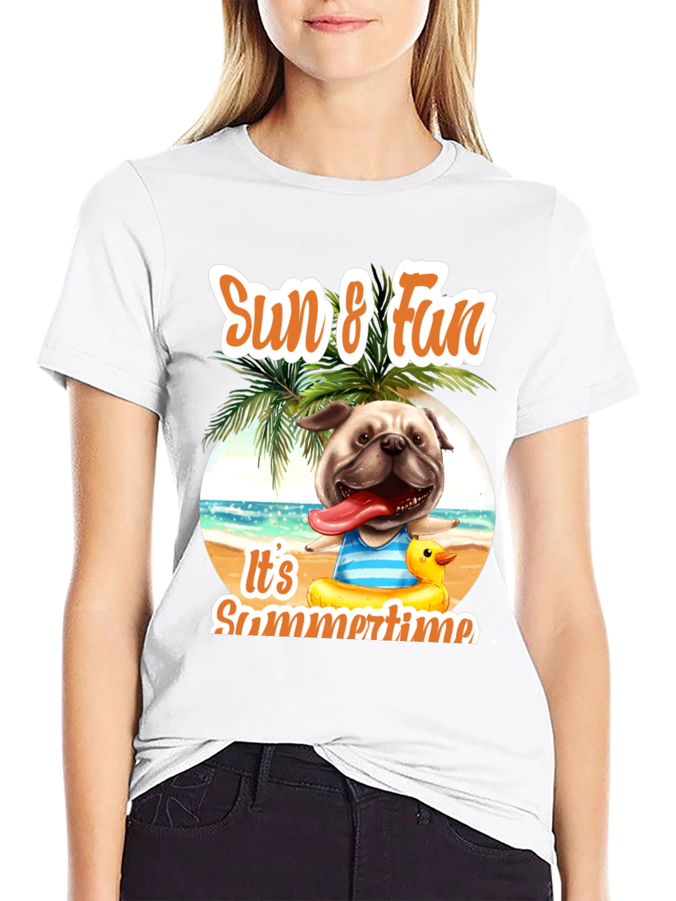 Summer Pug T-Shirt: Sun & Fun Design