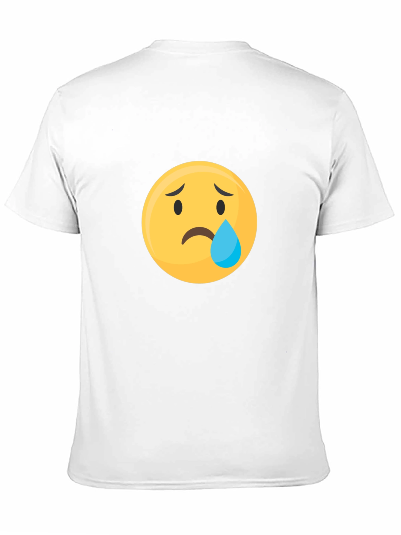 Sad Emoji Graphic Black T-Shirt