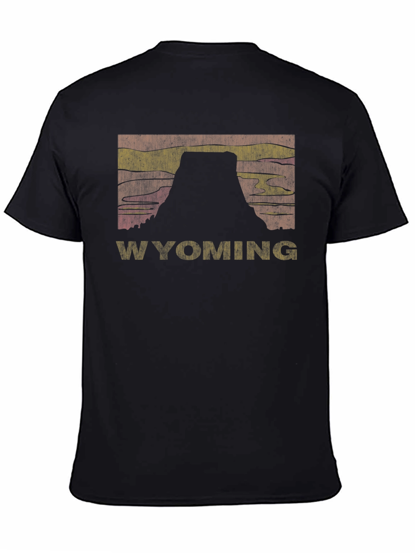 Wyoming Silhouette Graphic Tee - Black