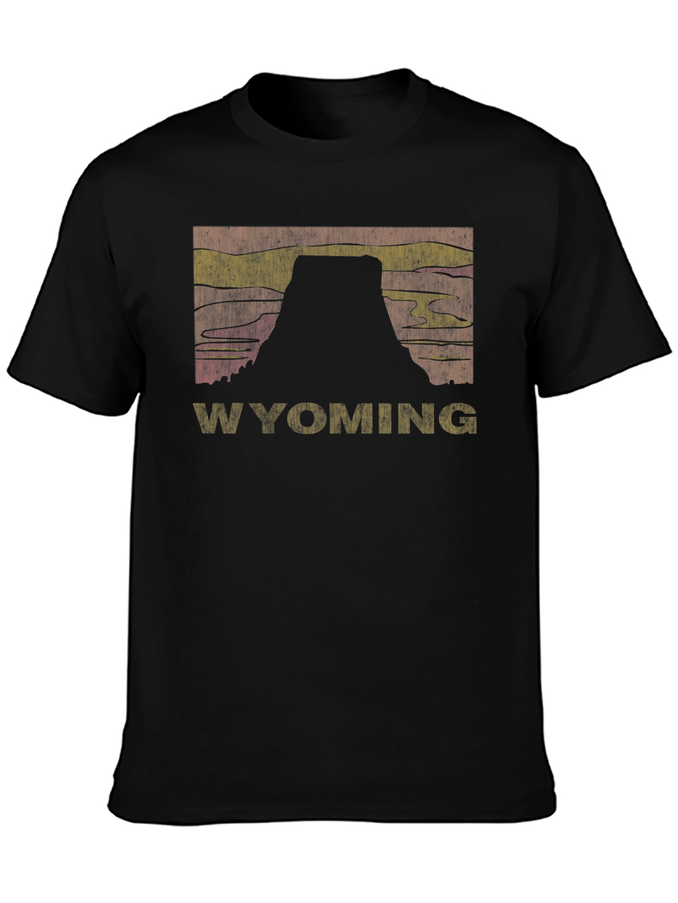 Wyoming Silhouette Graphic Tee - Black
