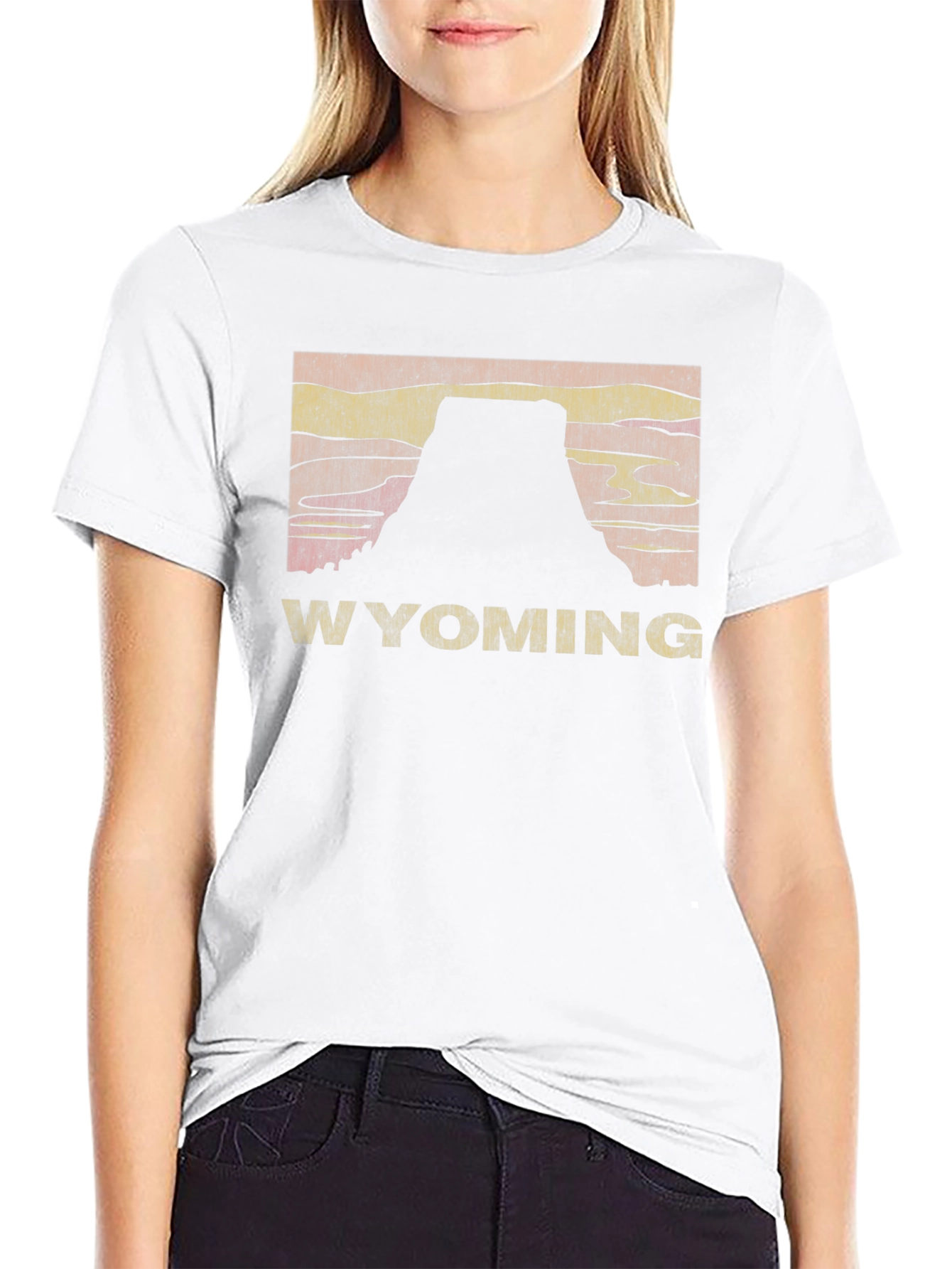 Wyoming Silhouette Graphic Tee - Black