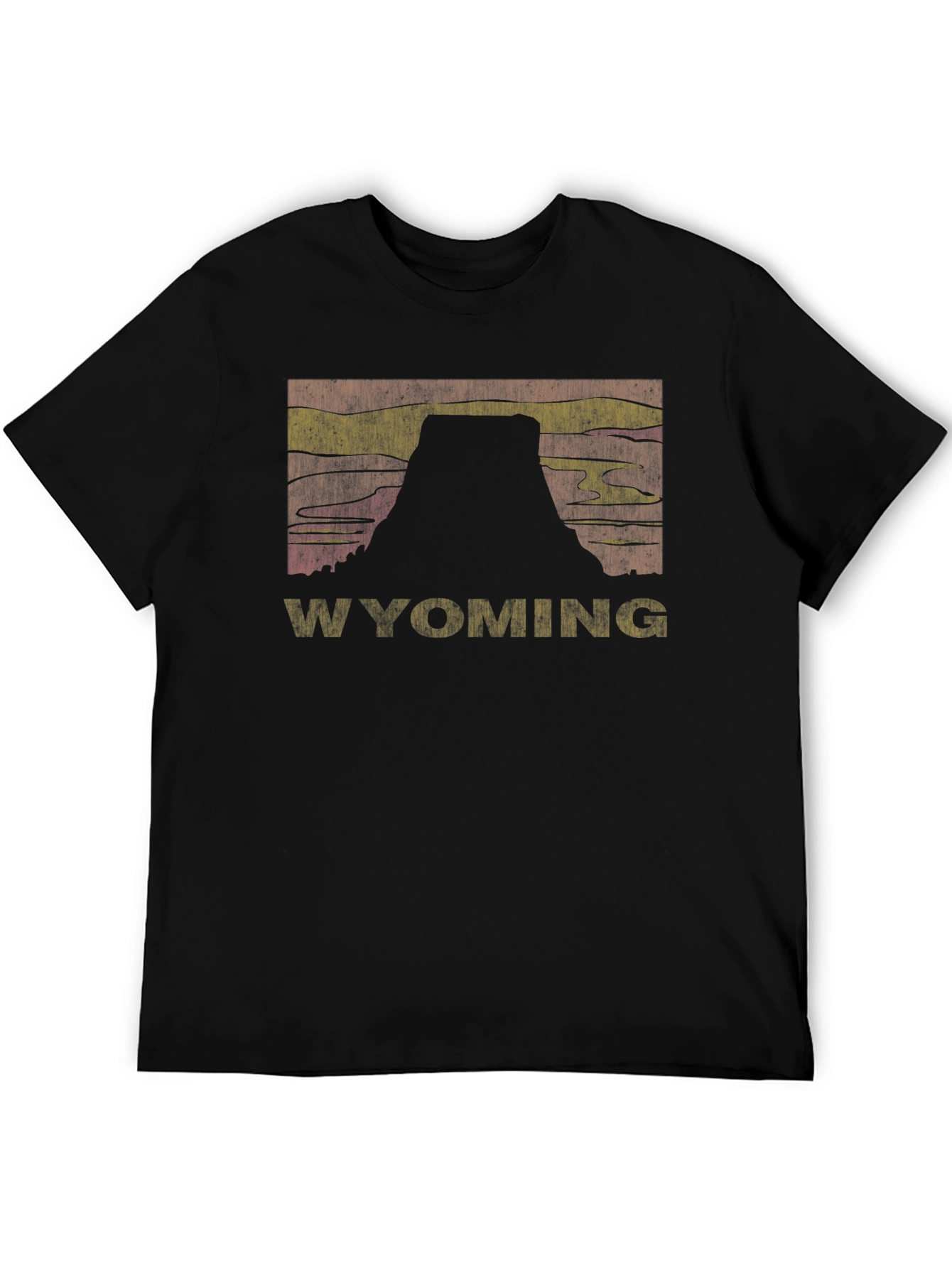 Wyoming Silhouette Graphic Tee - Black