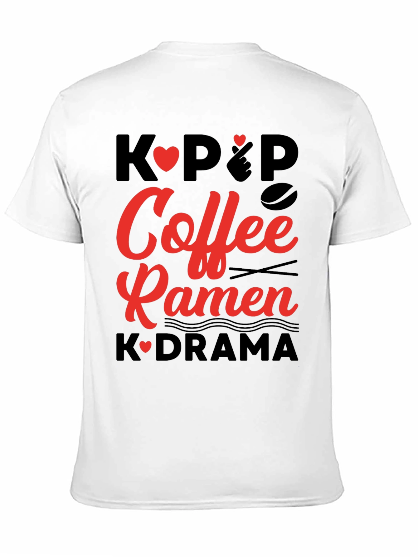 K-Pop Coffee Ramen K-Drama Graphic Tee