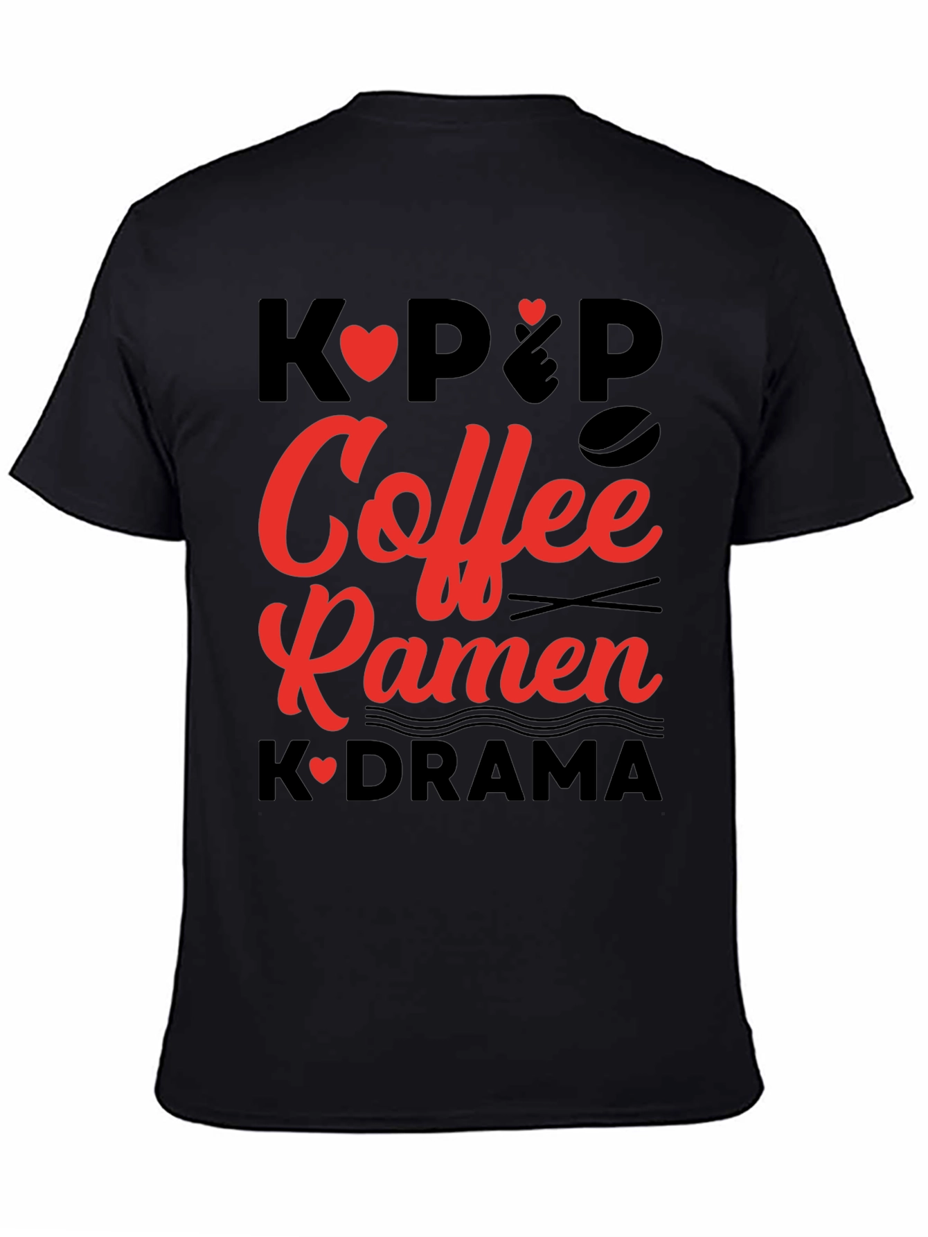 K-Pop Coffee Ramen K-Drama Graphic Tee