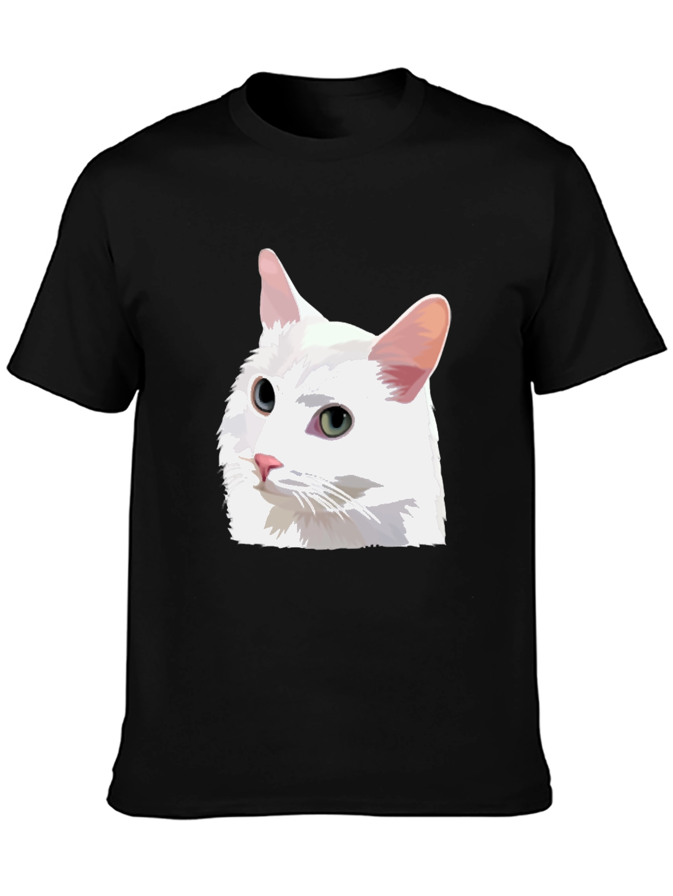 Cat T-Shirt - White Cat Graphic Tee