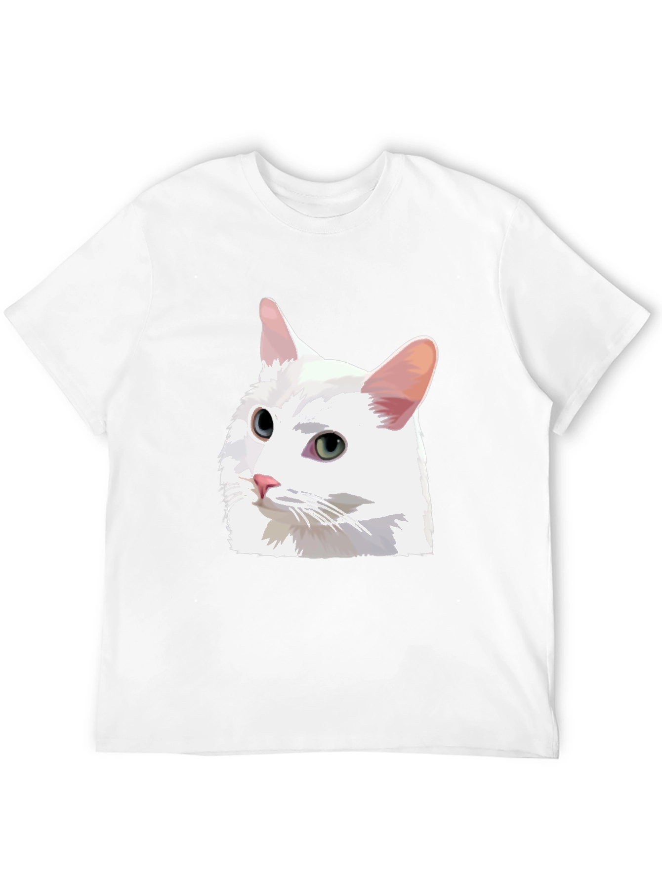 Cat T-Shirt - White Cat Graphic Tee