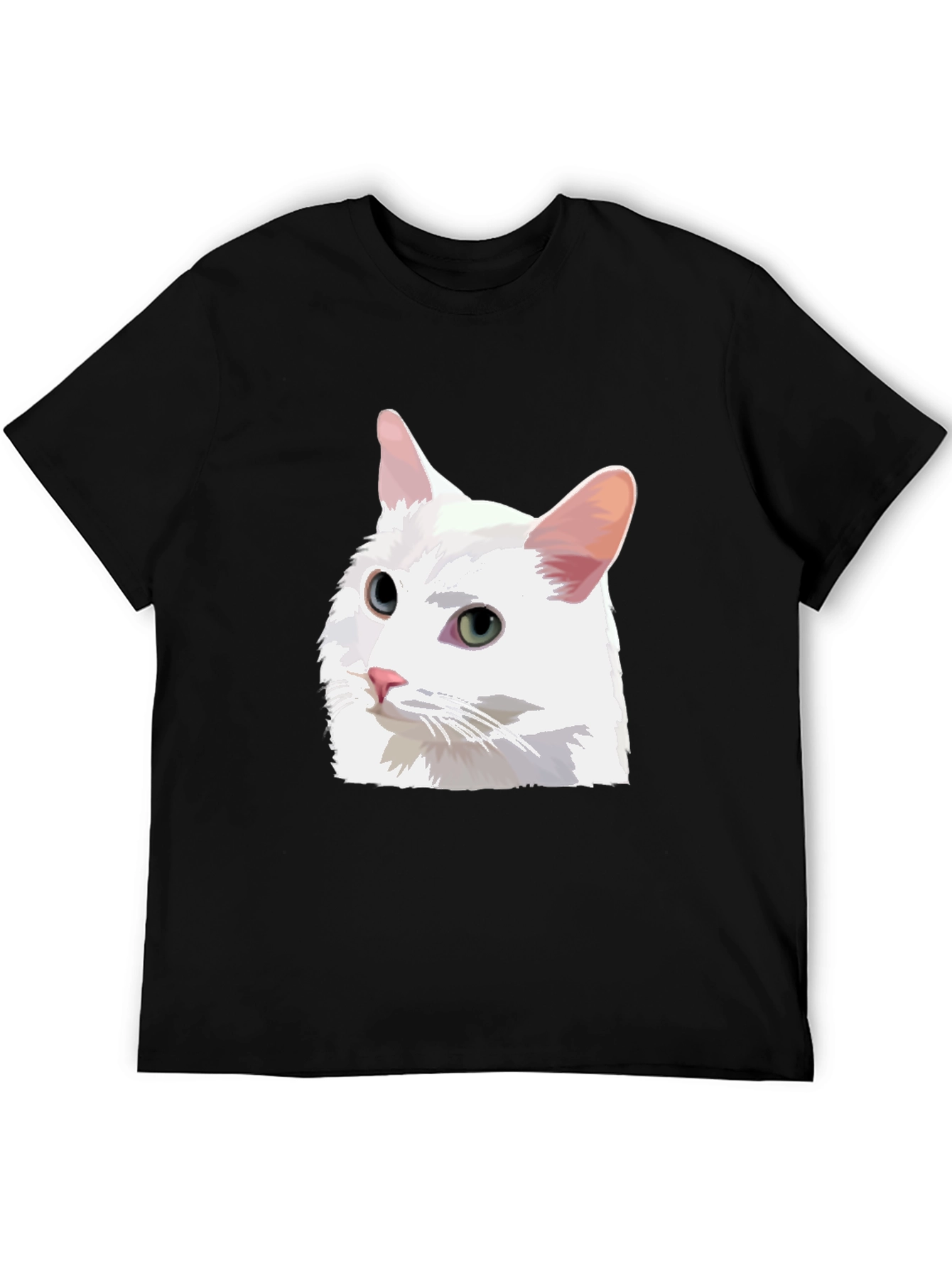 Cat T-Shirt - White Cat Graphic Tee