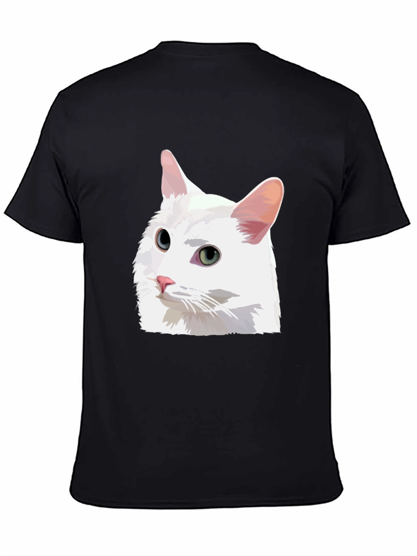 Cat T-Shirt - White Cat Graphic Tee