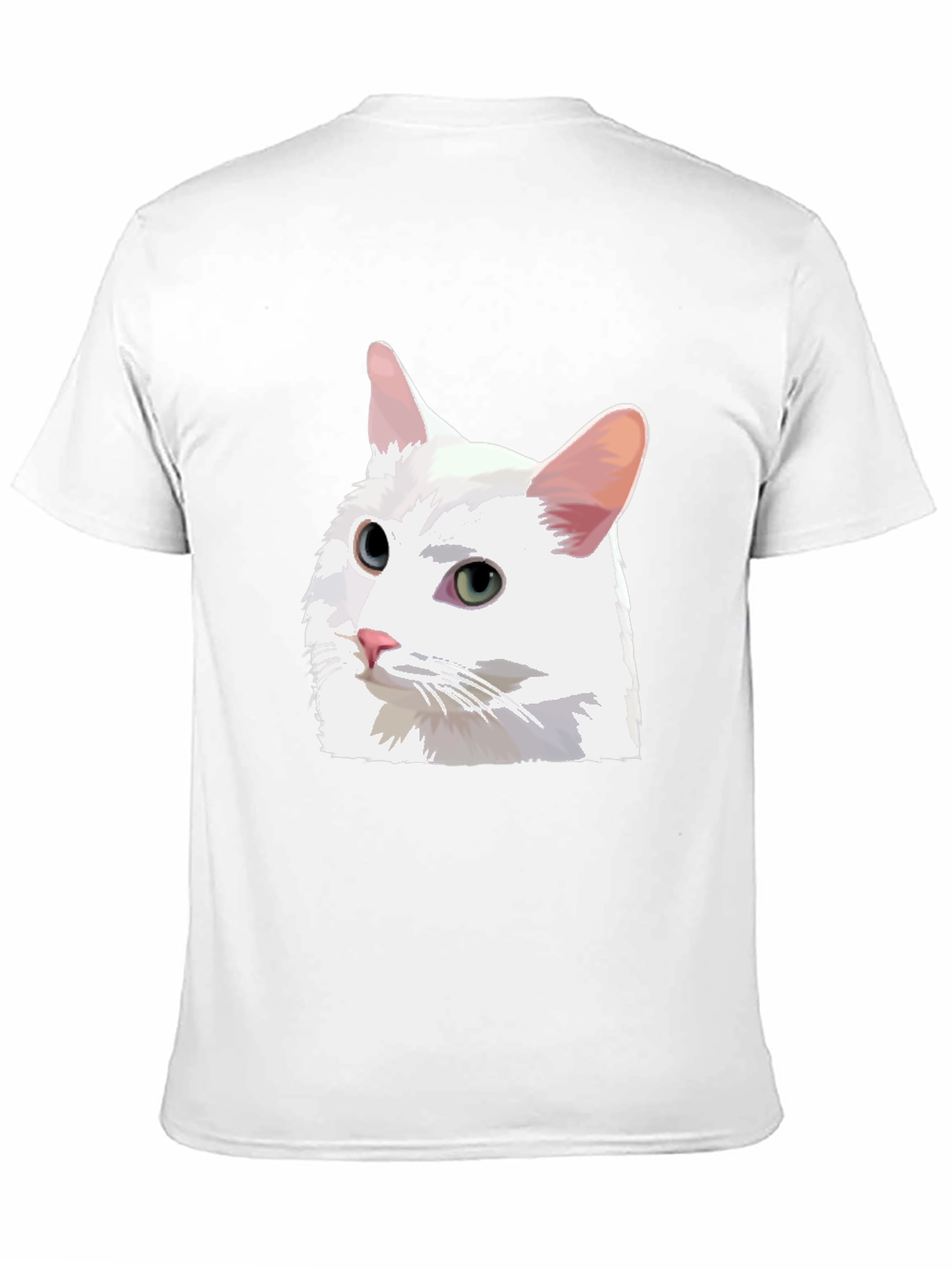 Cat T-Shirt - White Cat Graphic Tee