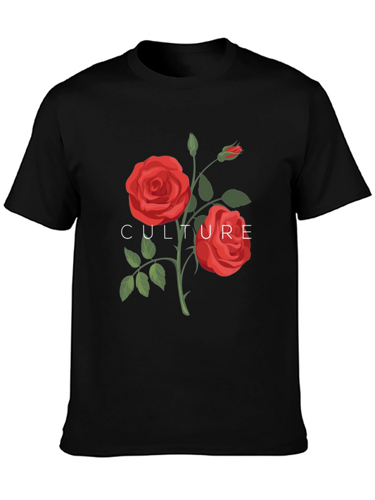 Culture Rose Graphic T-Shirt - Black