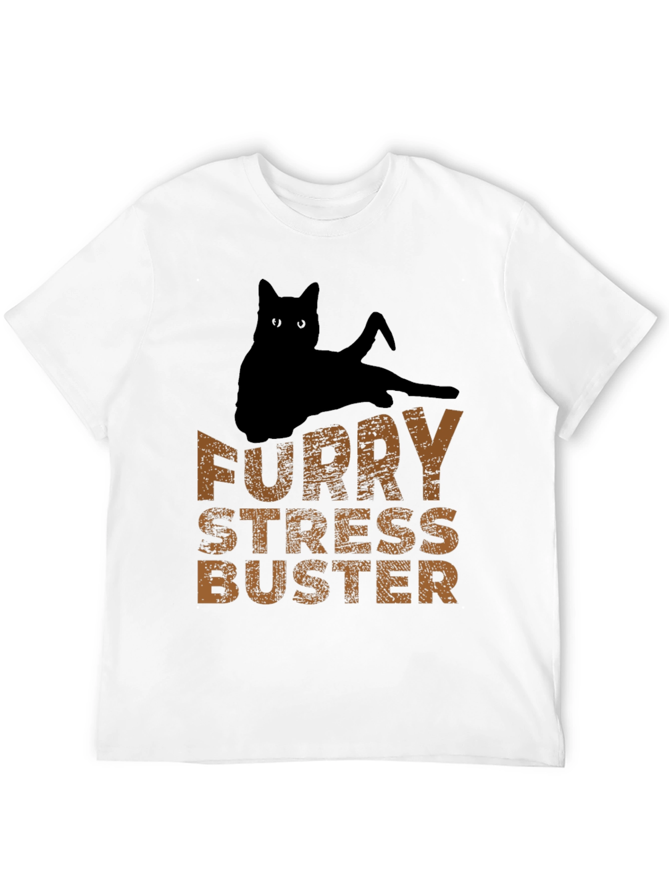 Furry Stress Buster Graphic Tee - Cat Lovers T-Shirt