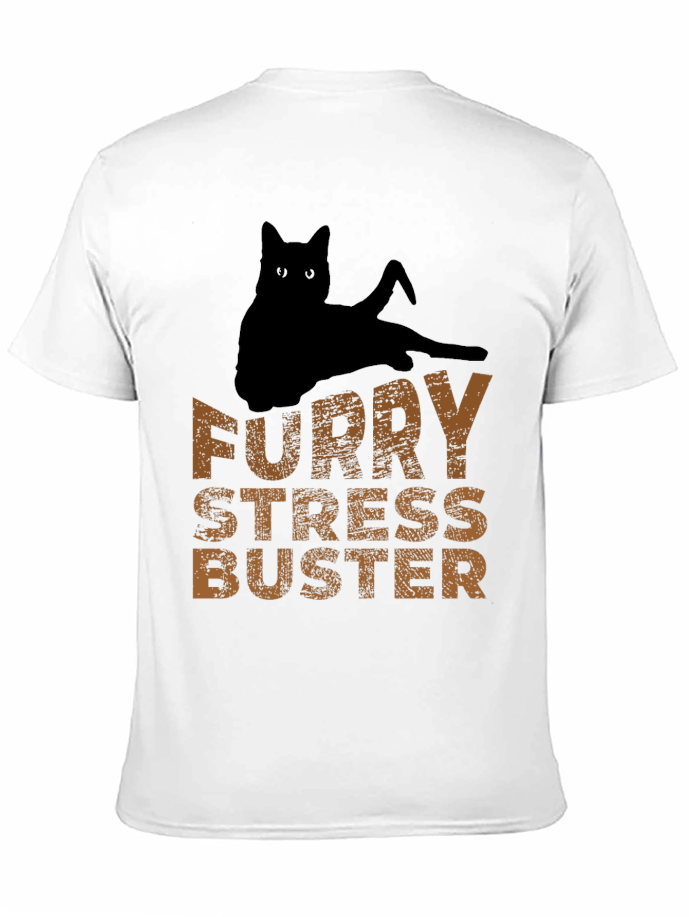Furry Stress Buster Graphic Tee - Cat Lovers T-Shirt