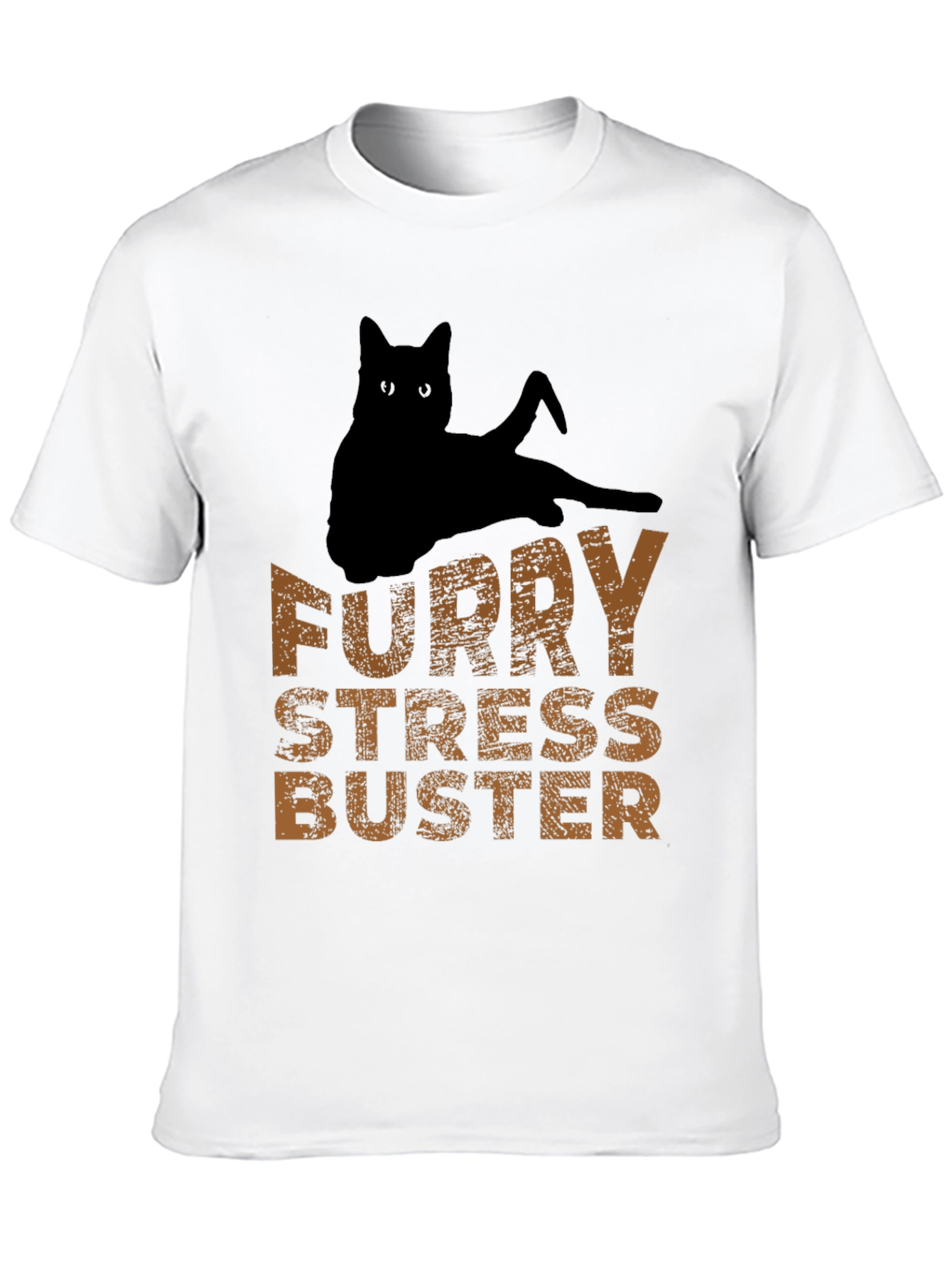 Furry Stress Buster Graphic Tee - Cat Lovers T-Shirt