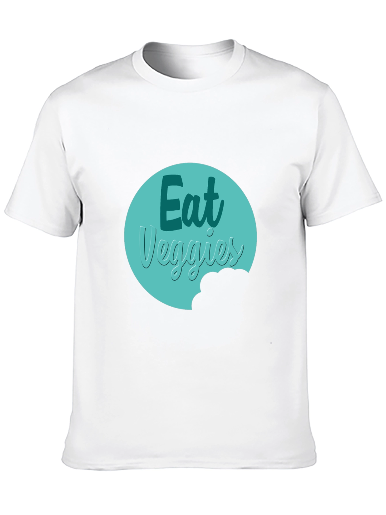 Eat Veggies Graphic Tee - Black Cotton T-Shirt