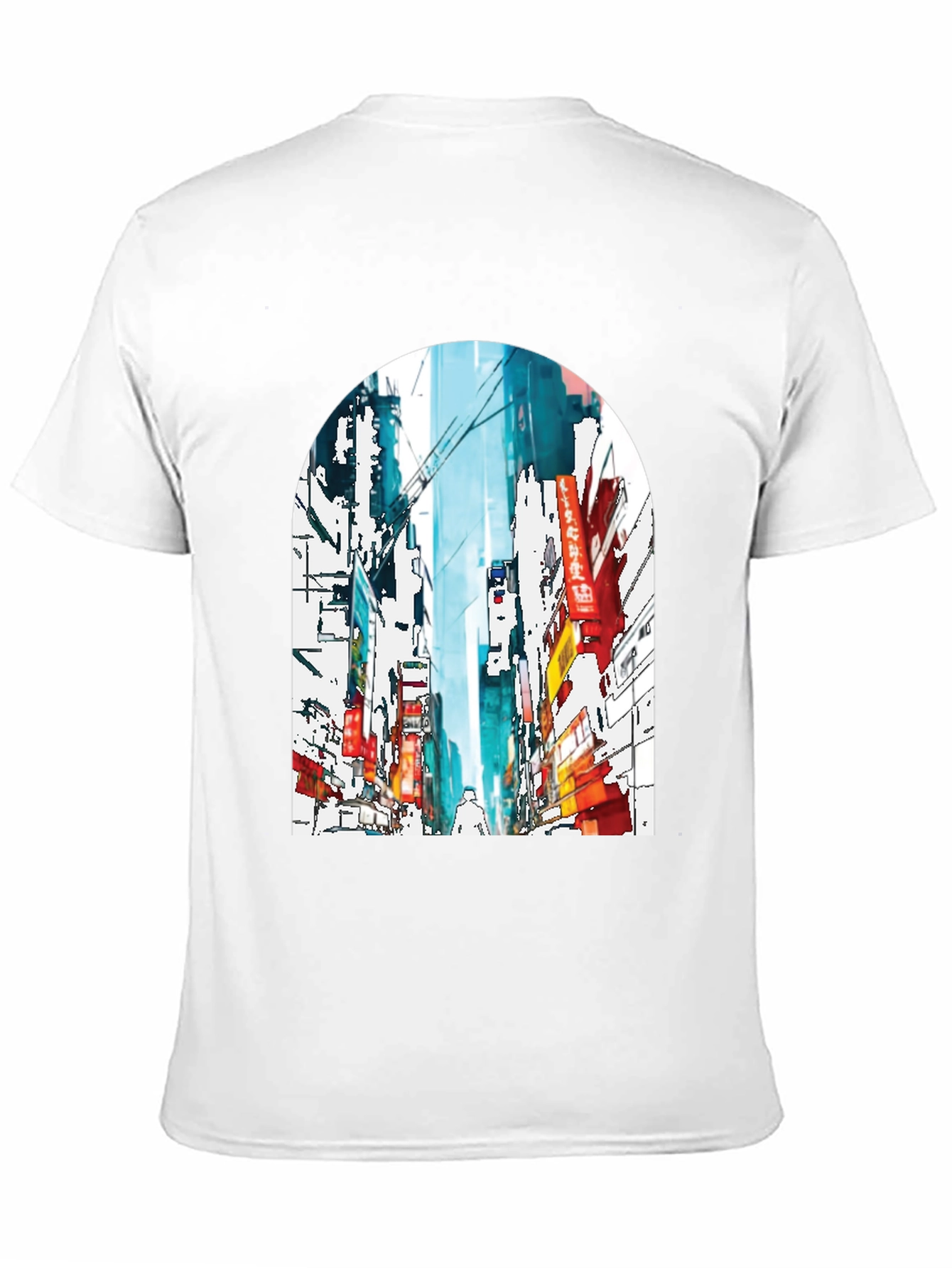 Watercolor Cityscape Graphic T-Shirt