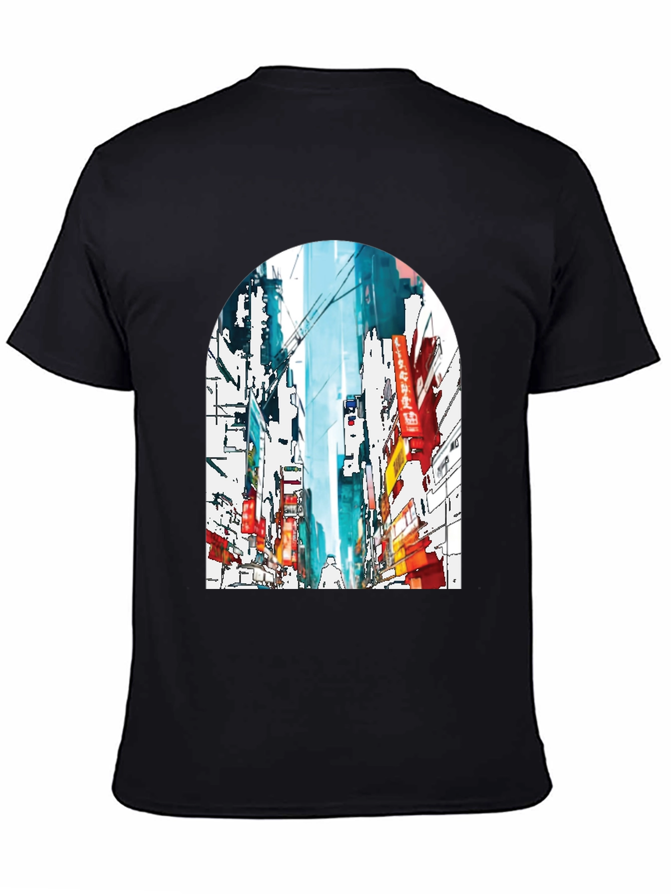 Watercolor Cityscape Graphic T-Shirt