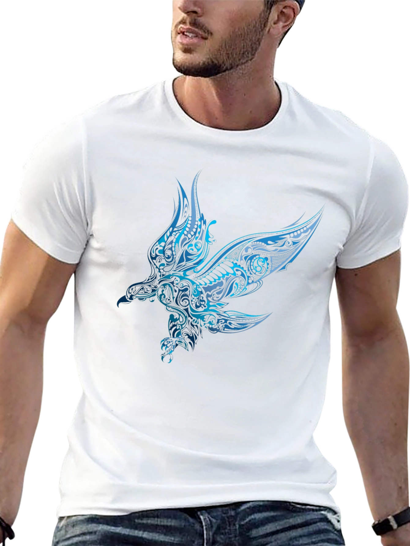 Tribal Eagle Black T-Shirt