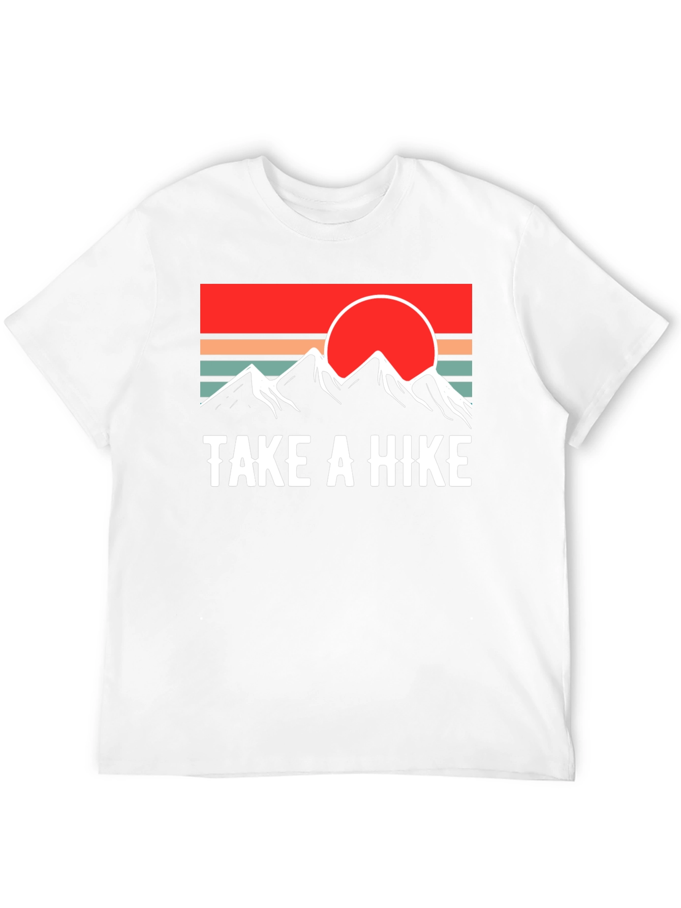 Take A Hike Graphic Tee - Retro Mountain Sunset
