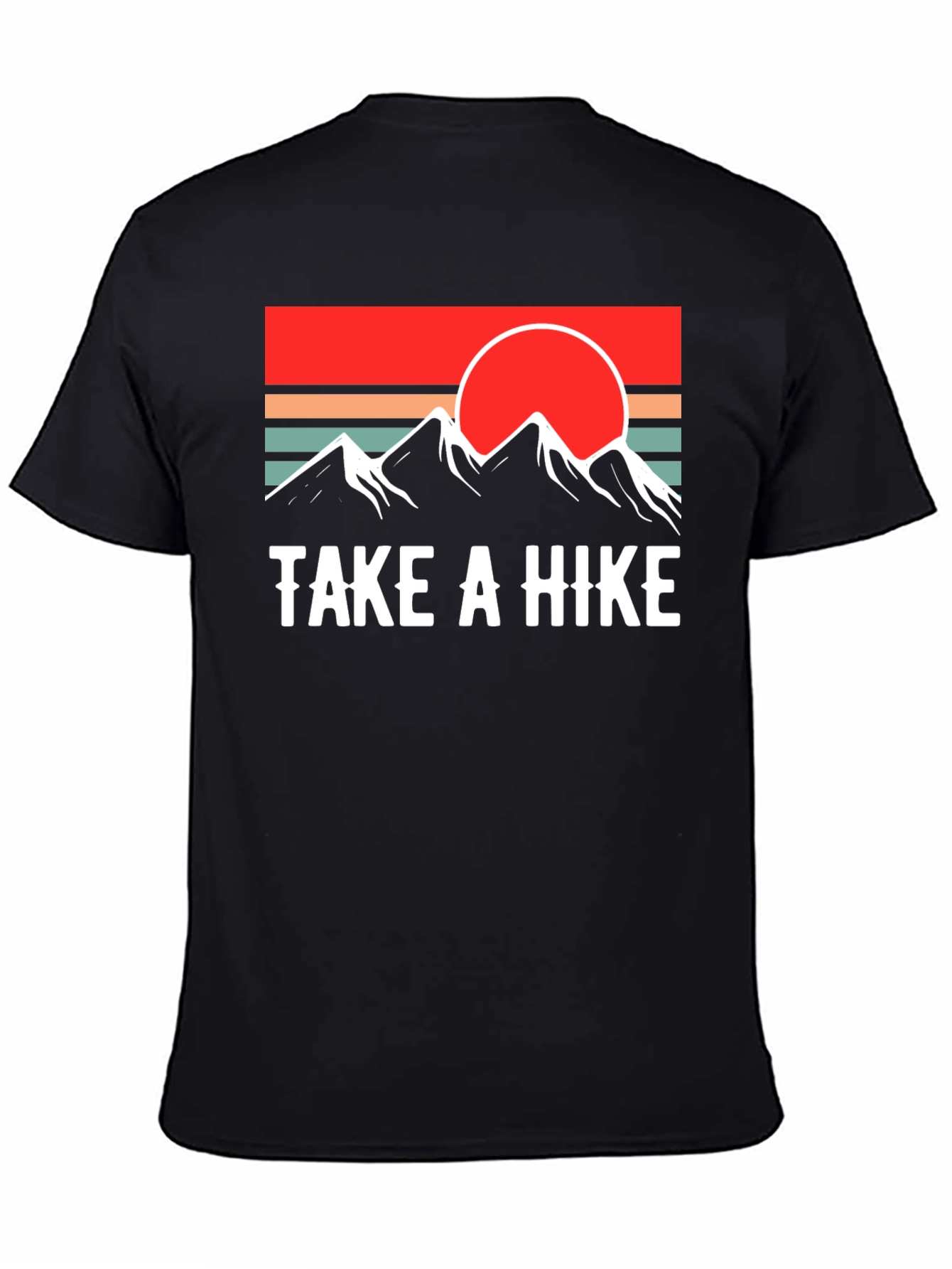Take A Hike Graphic Tee - Retro Mountain Sunset