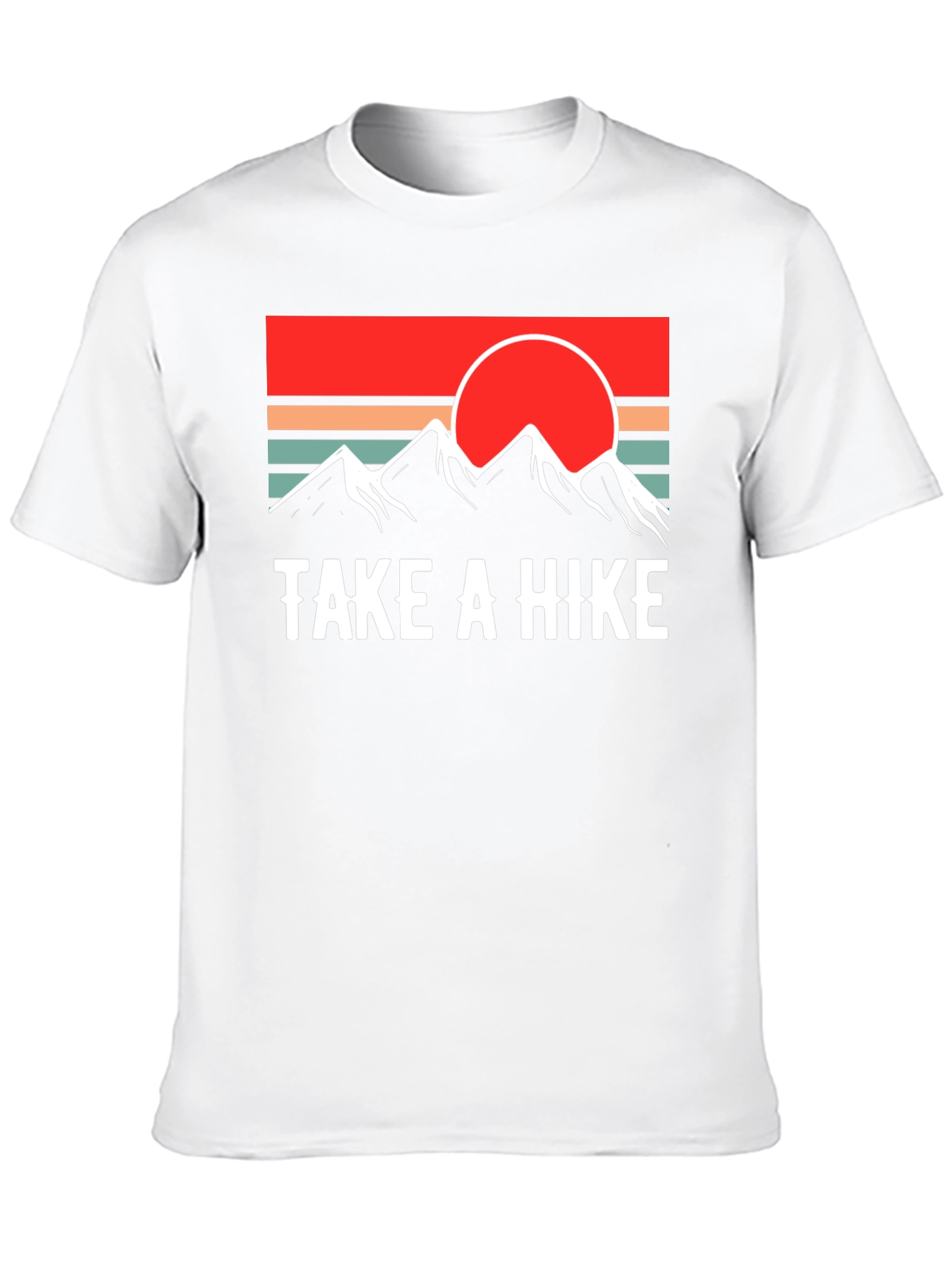 Take A Hike Graphic Tee - Retro Mountain Sunset