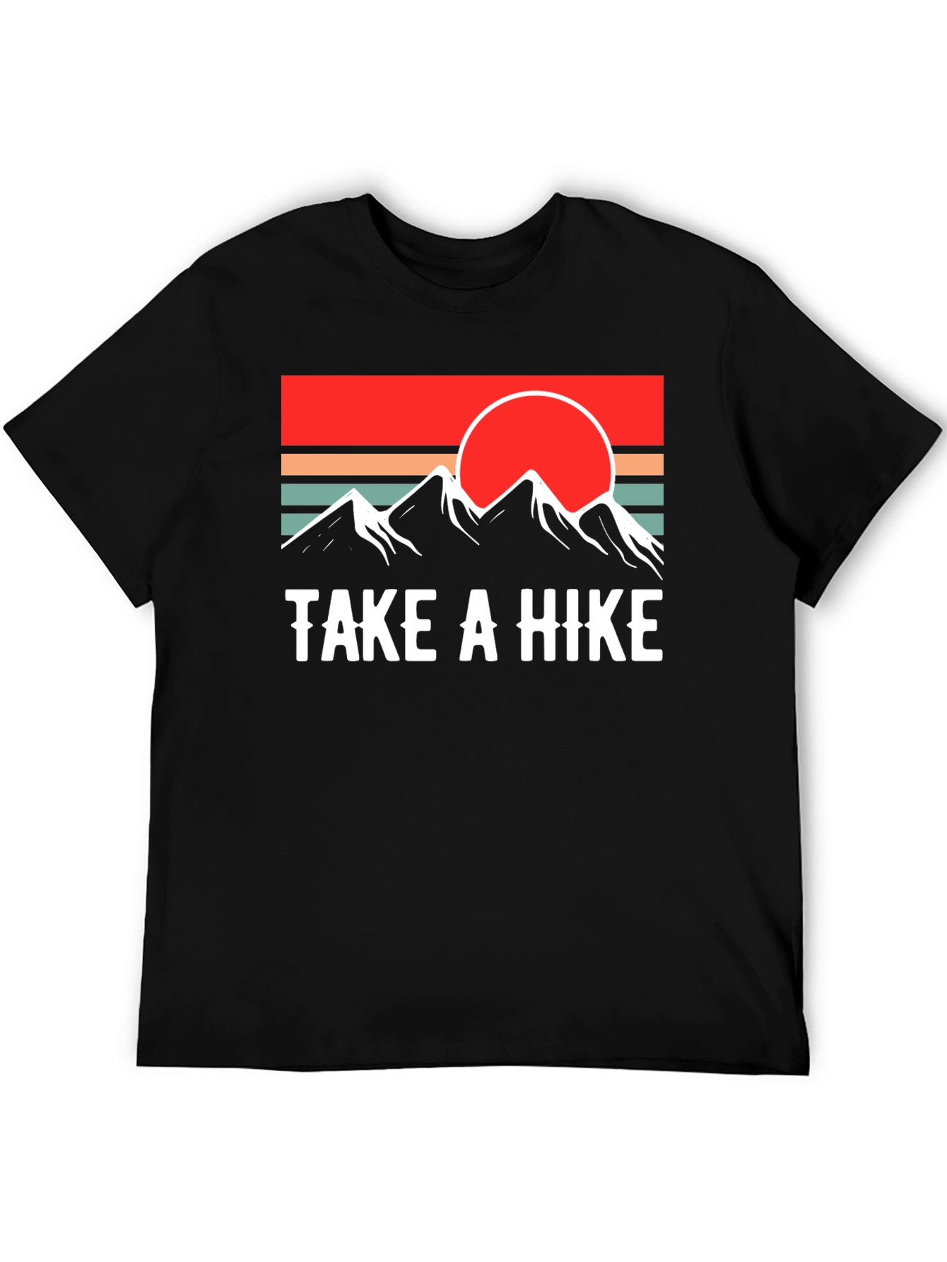 Take A Hike Graphic Tee - Retro Mountain Sunset
