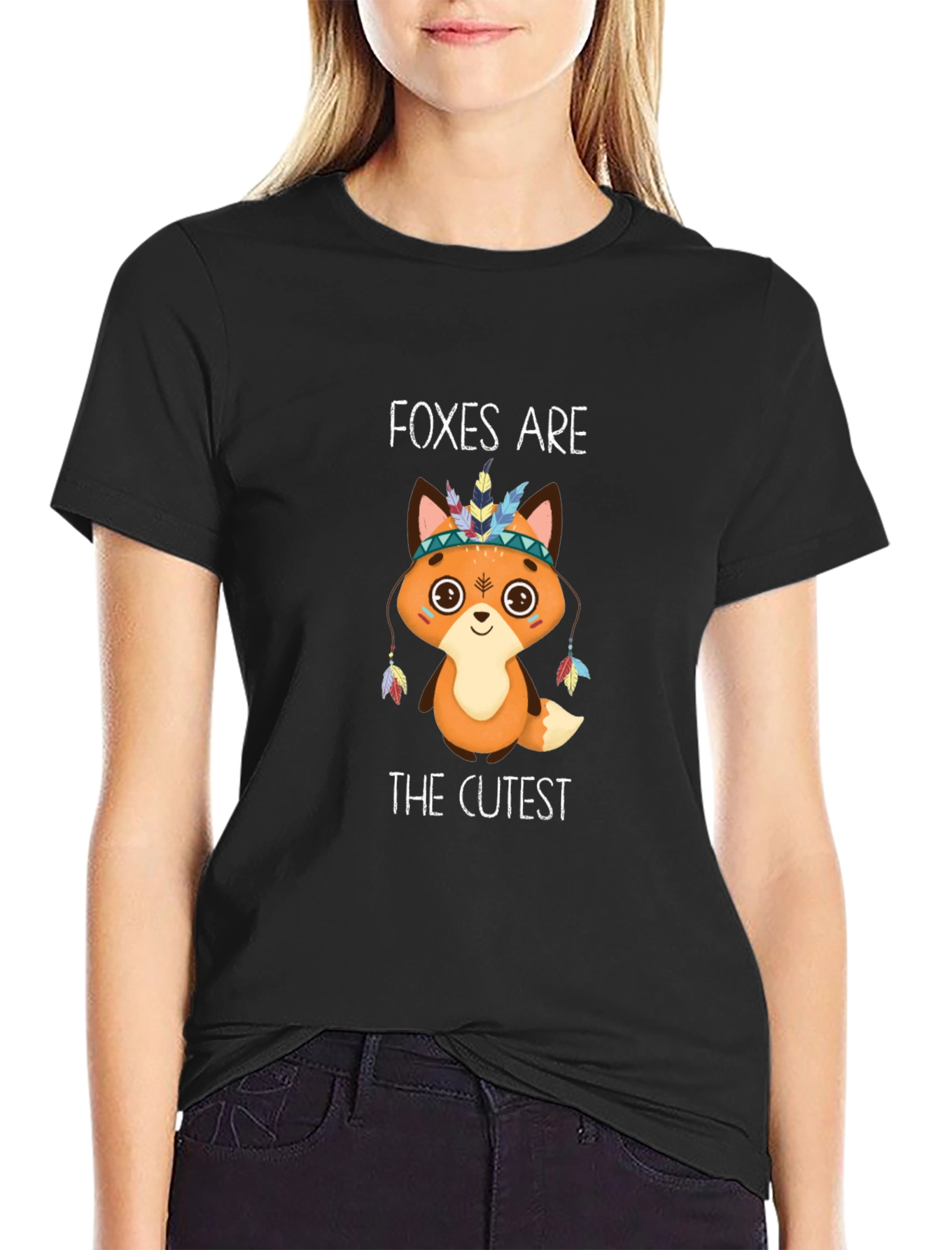 Foxes Are The Cutest T-Shirt - Black