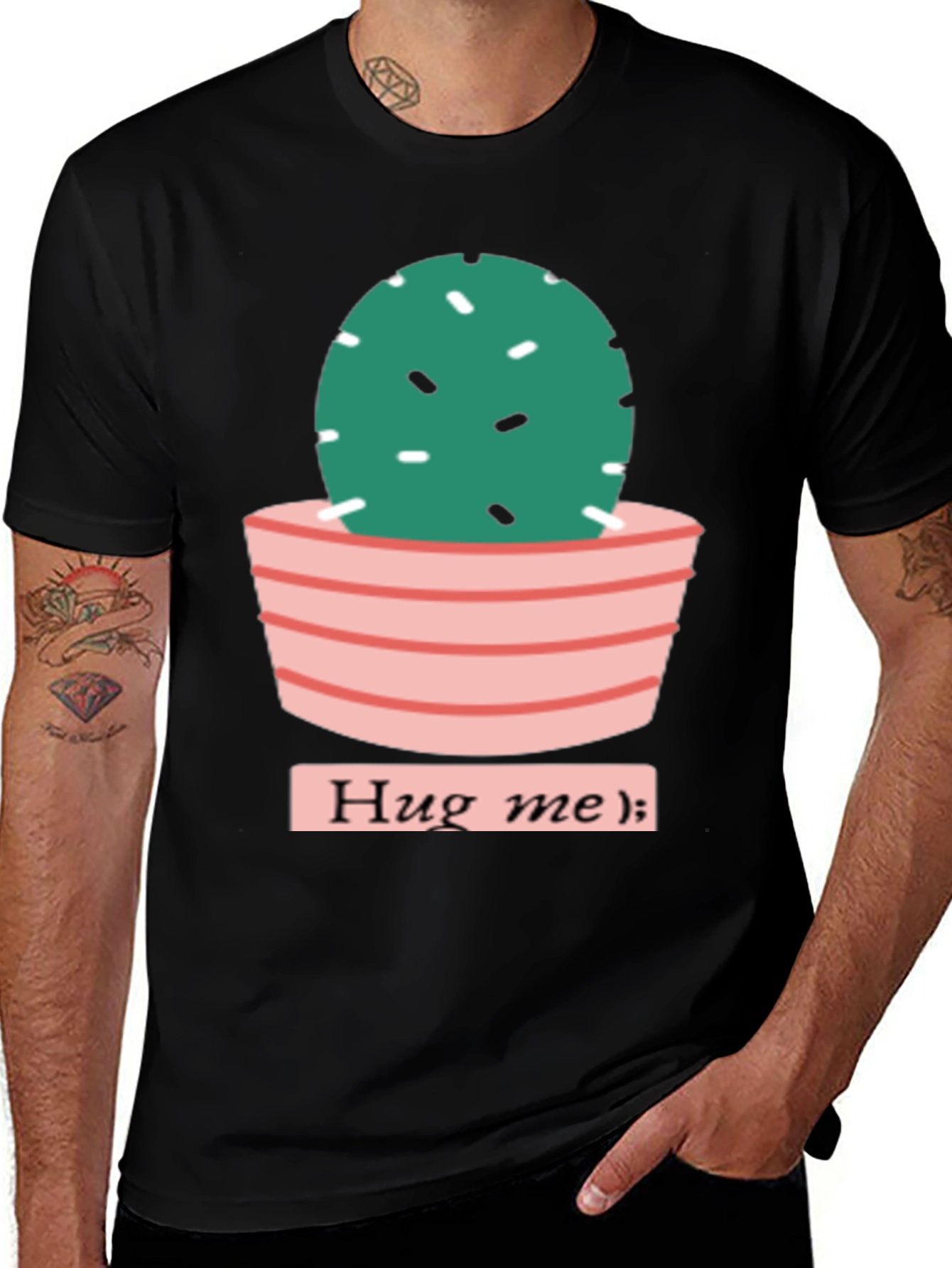 Hug Me Cactus T-Shirt - Cute & Comfy!