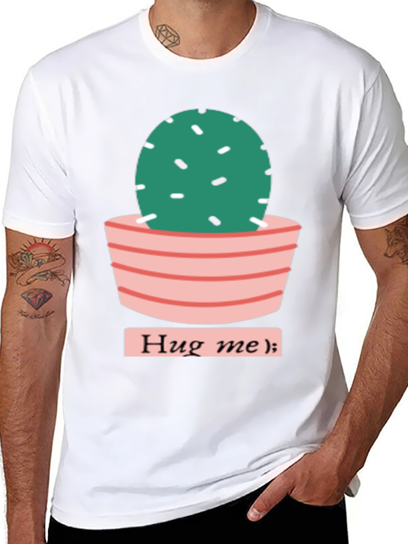 Hug Me Cactus T-Shirt - Cute & Comfy!
