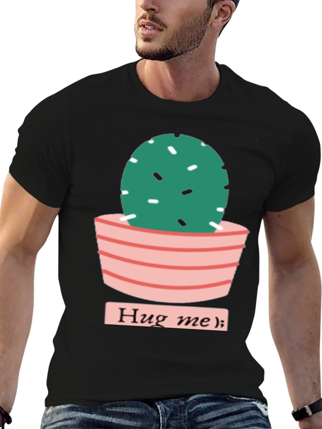 Hug Me Cactus T-Shirt - Cute & Comfy!