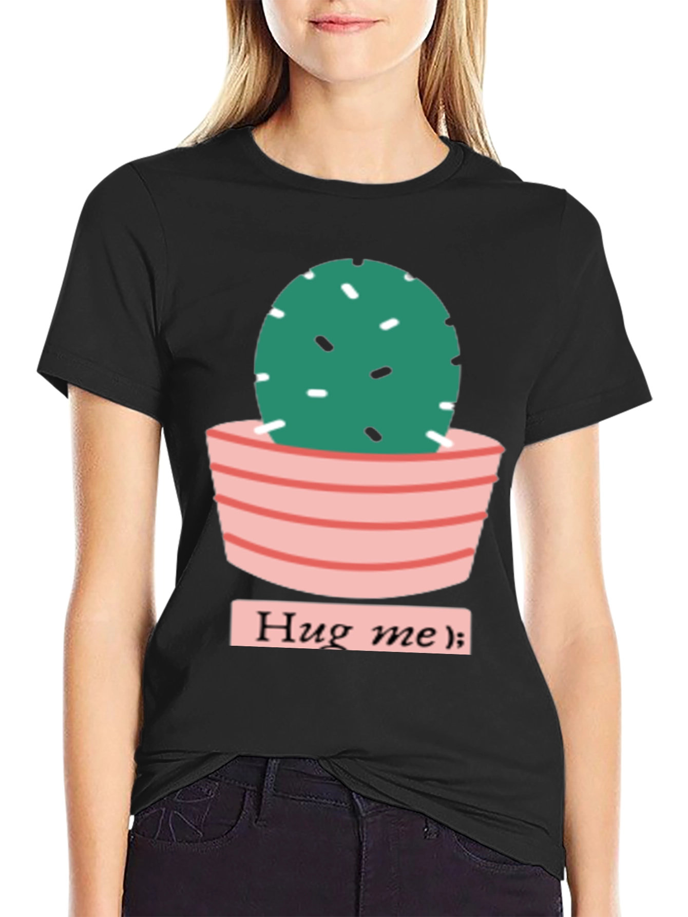 Hug Me Cactus T-Shirt - Cute & Comfy!