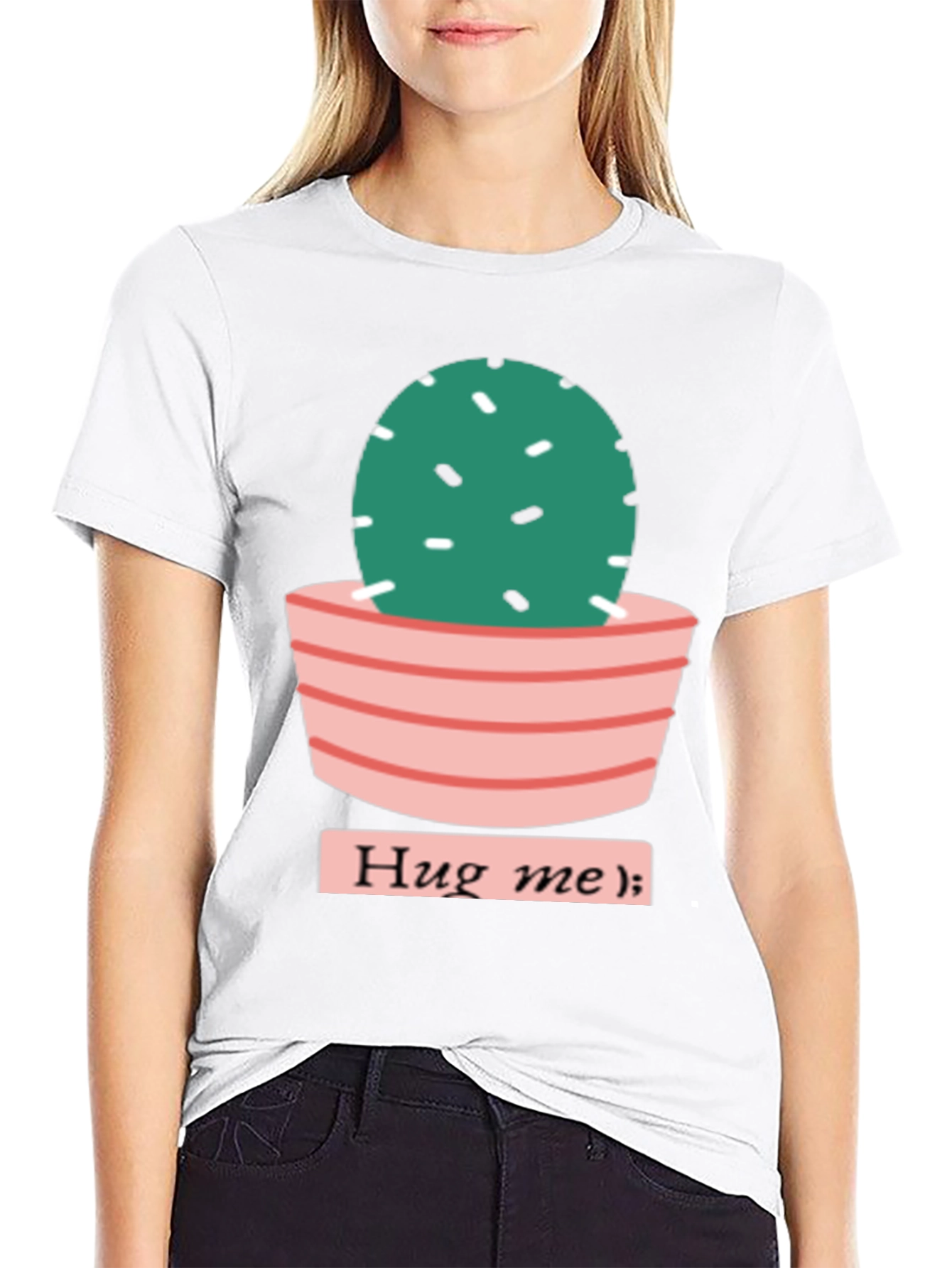 Hug Me Cactus T-Shirt - Cute & Comfy!