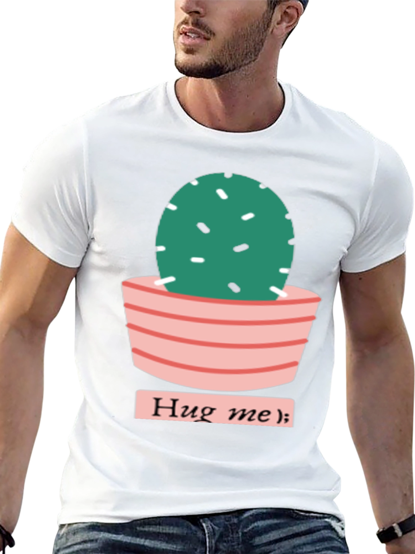 Hug Me Cactus T-Shirt - Cute & Comfy!