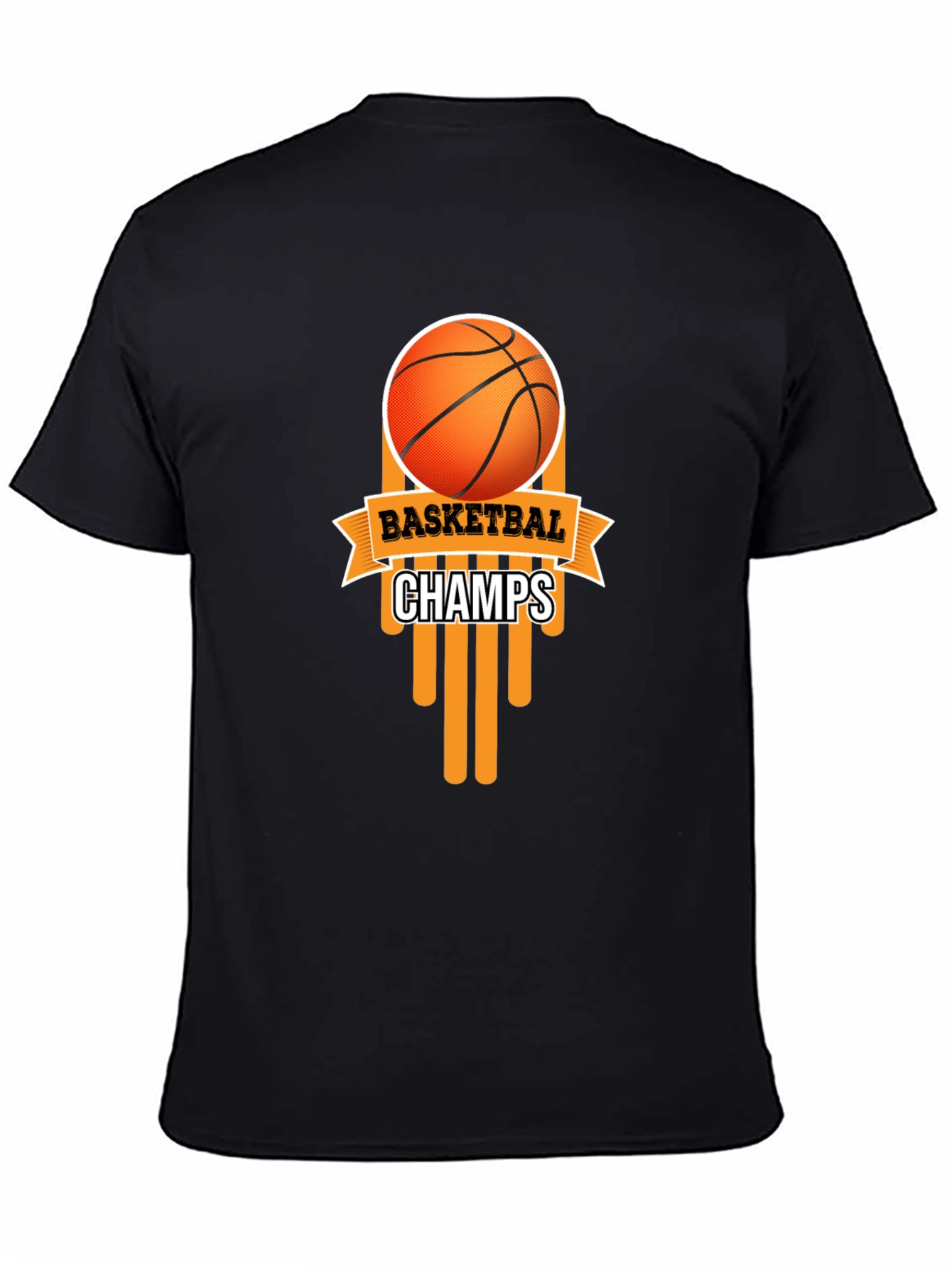 Basketball Champs Black Graphic T-Shirt
