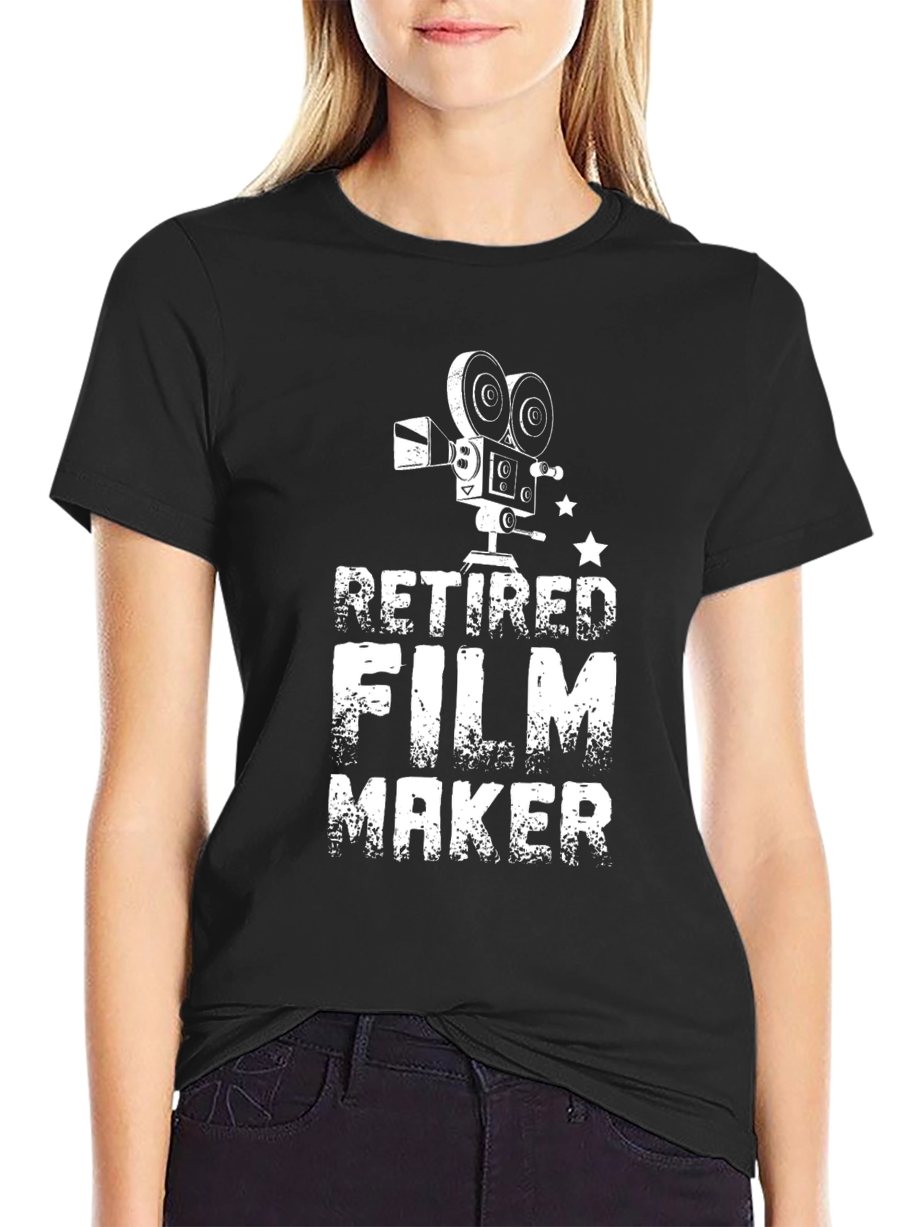 Retired Filmmaker T-Shirt - Black Graphic Tee