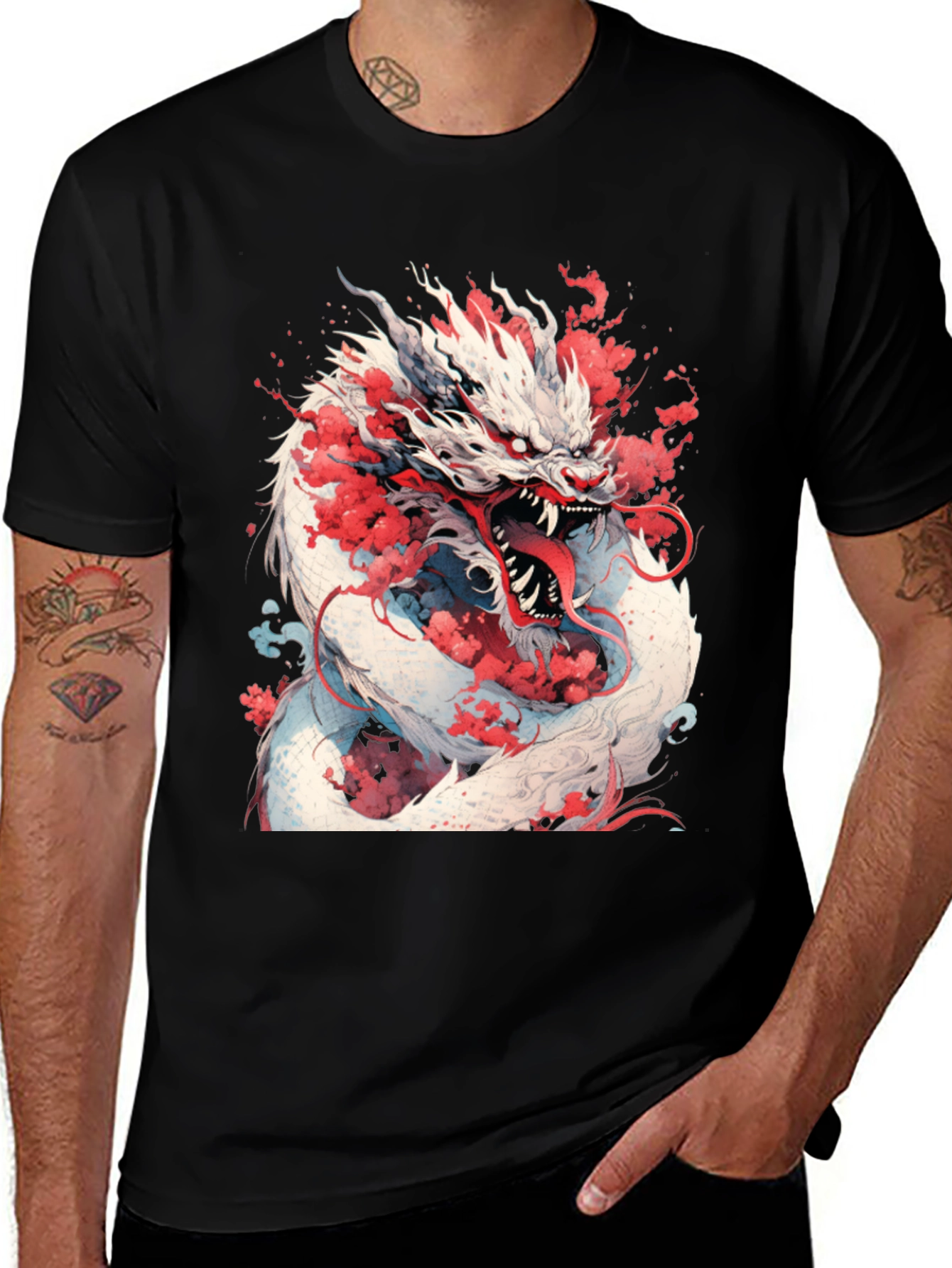 Dragon Graphic Tee - Mythical Creature Art