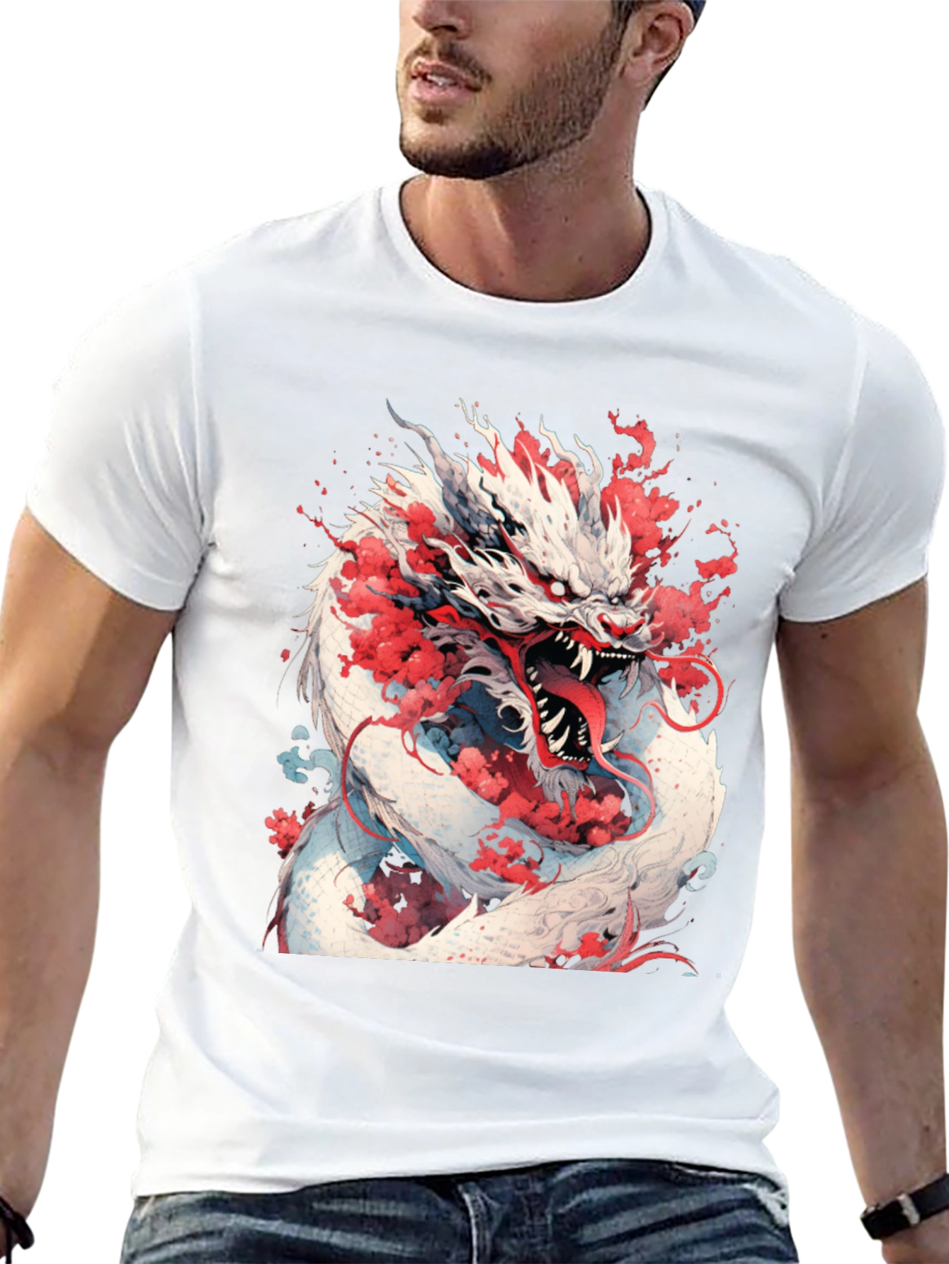 Dragon Graphic Tee - Mythical Creature Art