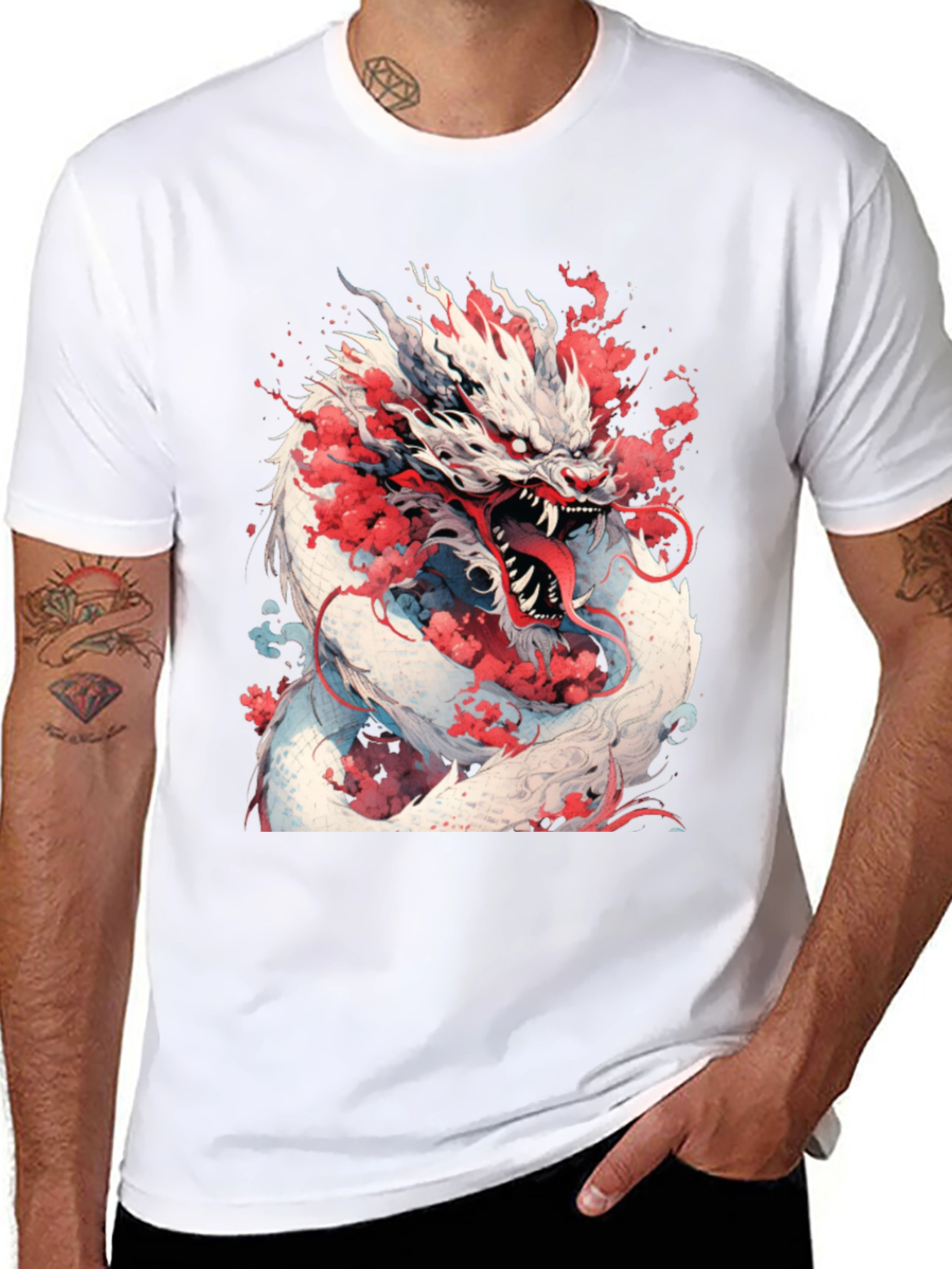 Dragon Graphic Tee - Mythical Creature Art