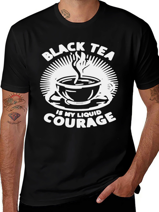 Black Tea Liquid Courage Graphic T-Shirt