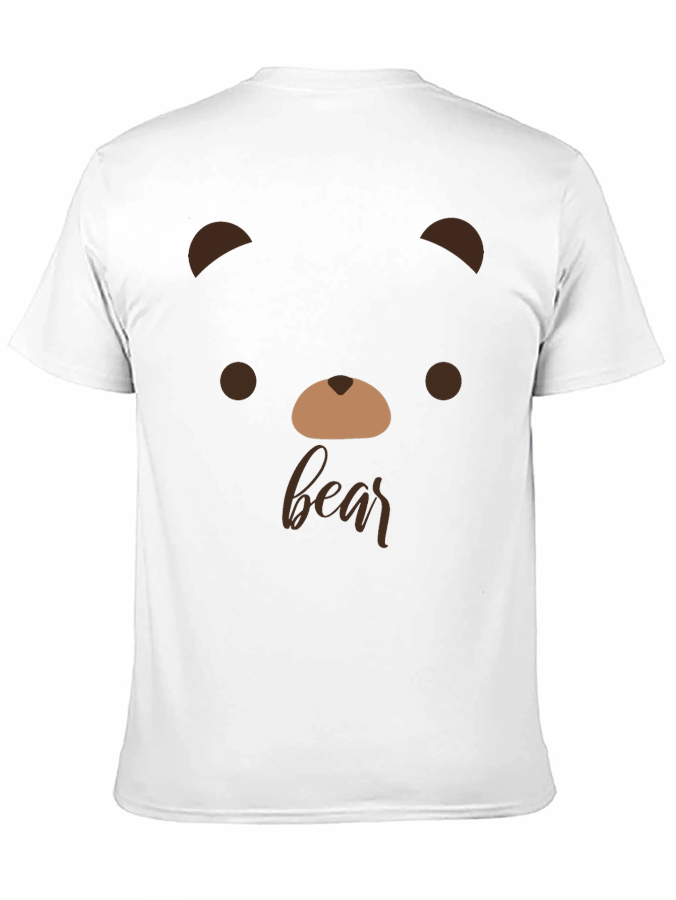 Cute Bear Face Graphic Tee - Soft Cotton T-Shirt