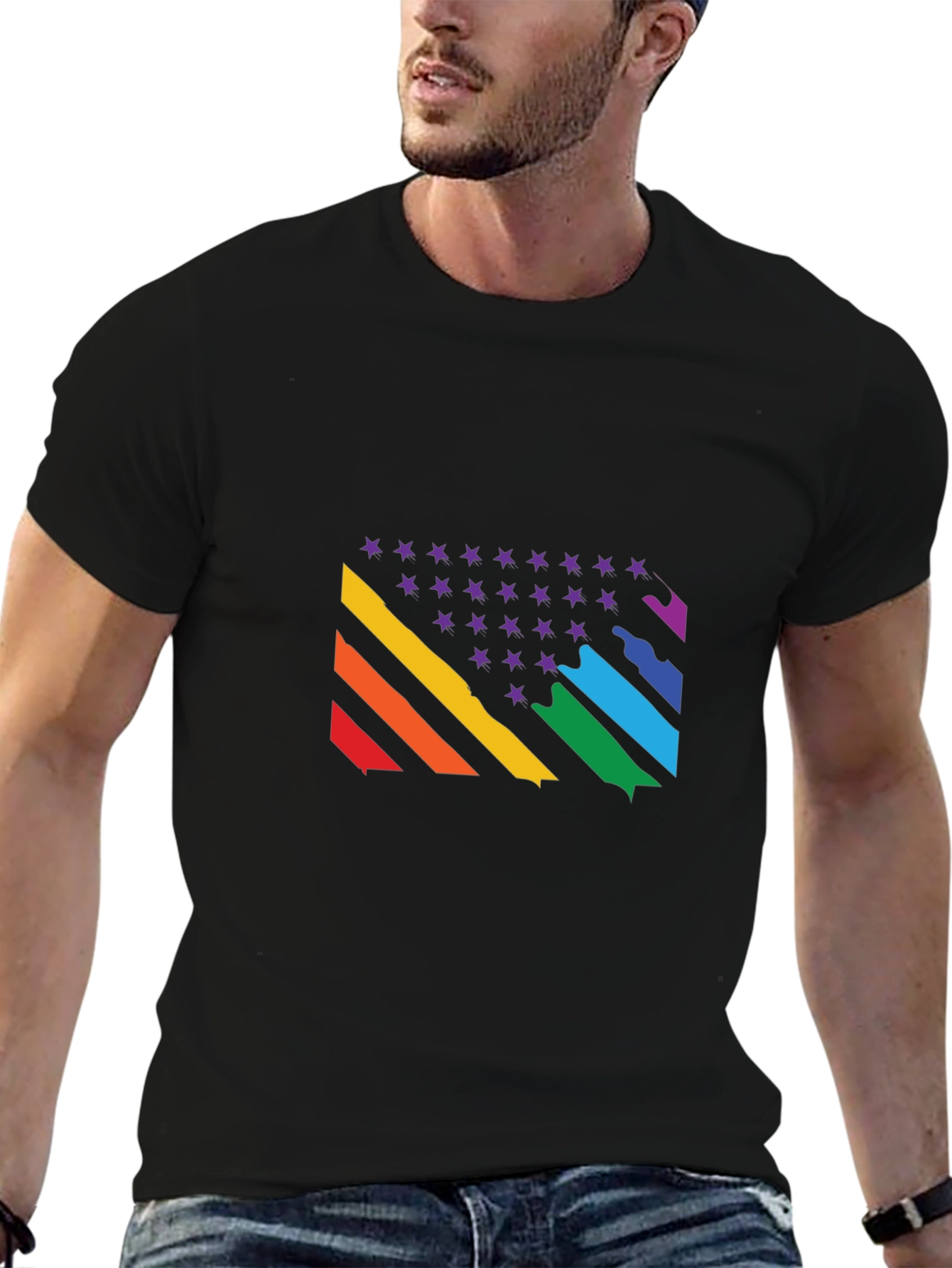 Rainbow Pride Flag Graphic Tee