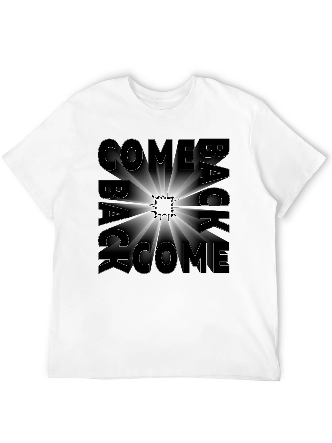 Come Back Graphic Black T-Shirt