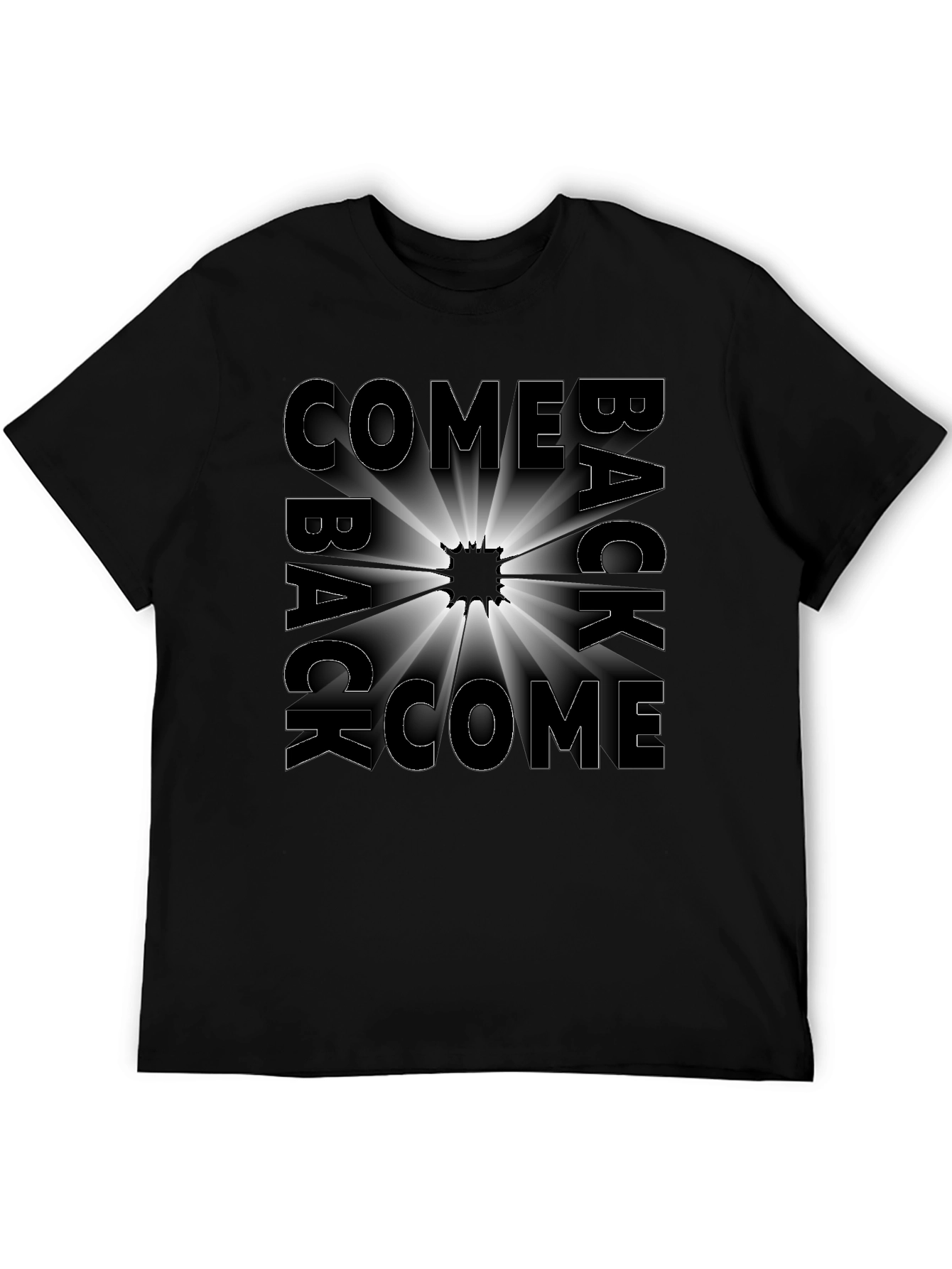Come Back Graphic Black T-Shirt