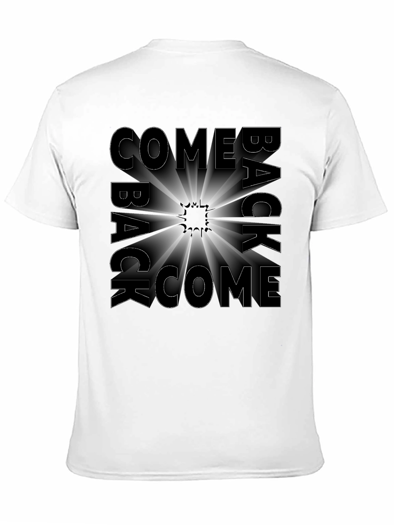 Come Back Graphic Black T-Shirt