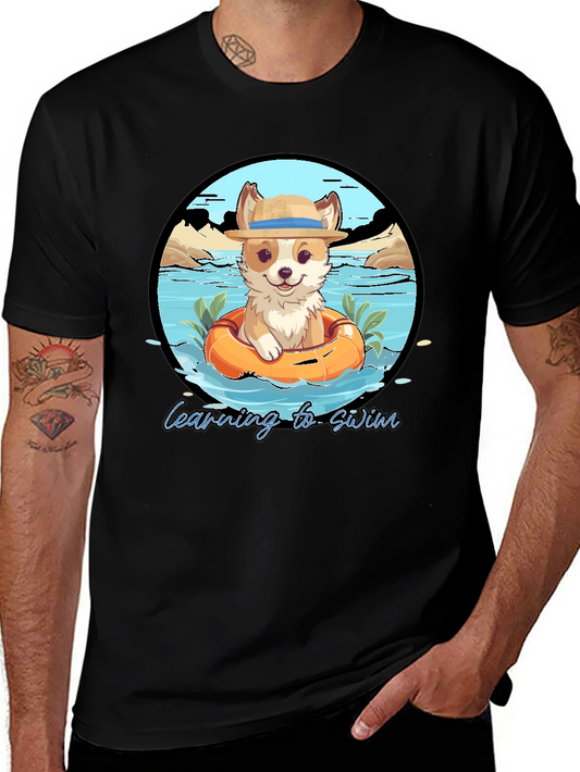 Cute Dog Learning to Swim T-Shirt