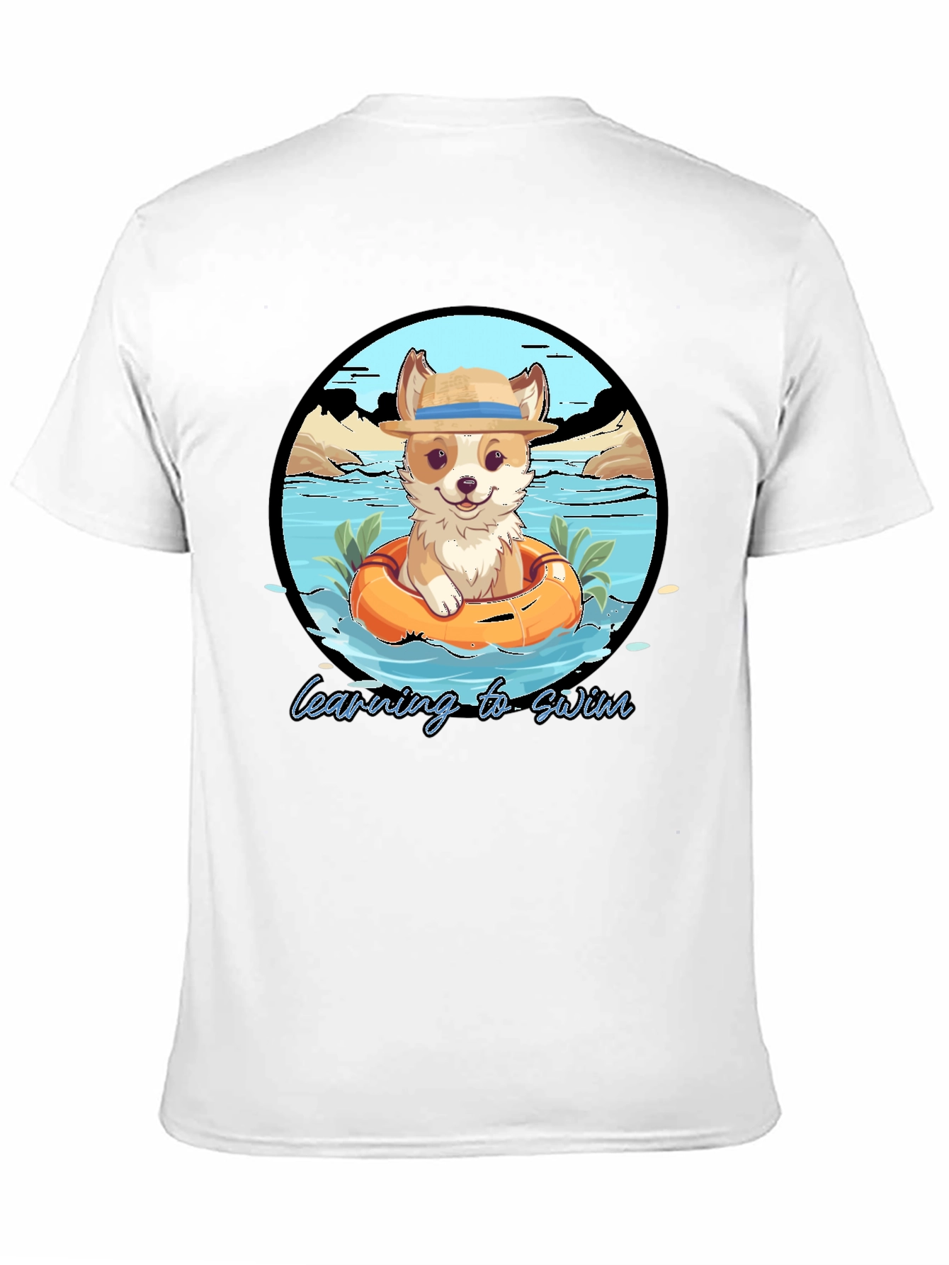 Cute Dog Learning to Swim T-Shirt