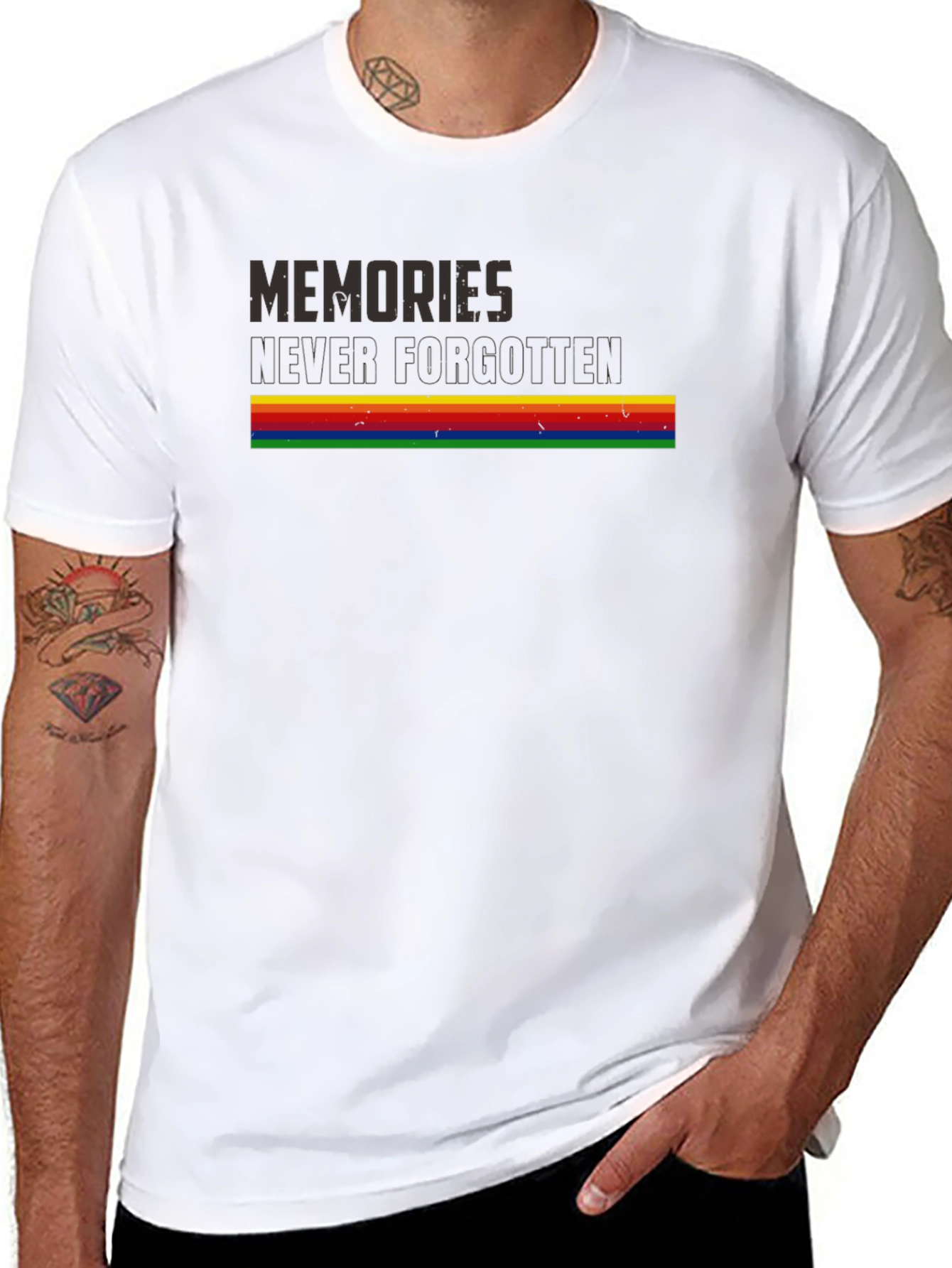 Memories Never Forgotten Retro Rainbow T-Shirt
