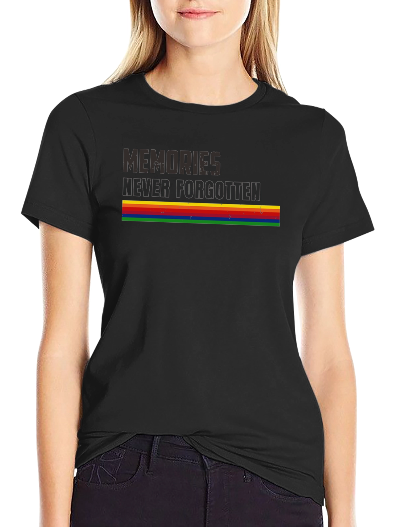Memories Never Forgotten Retro Rainbow T-Shirt