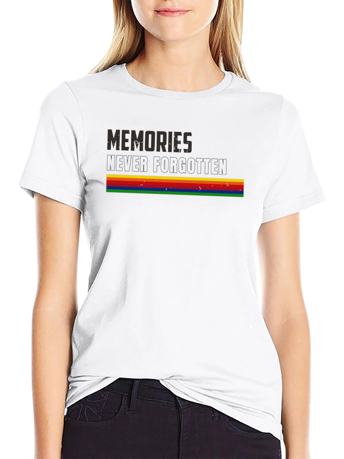 Memories Never Forgotten Retro Rainbow T-Shirt